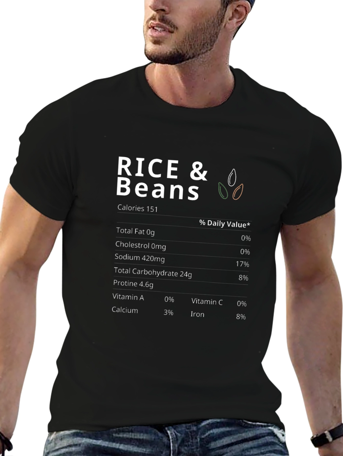 Rice & Beans Nutrition Facts T-Shirt