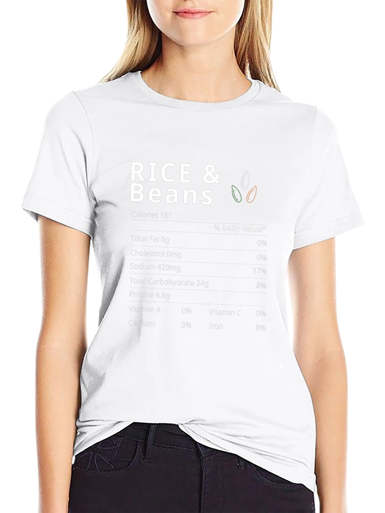 Rice & Beans Nutrition Facts T-Shirt