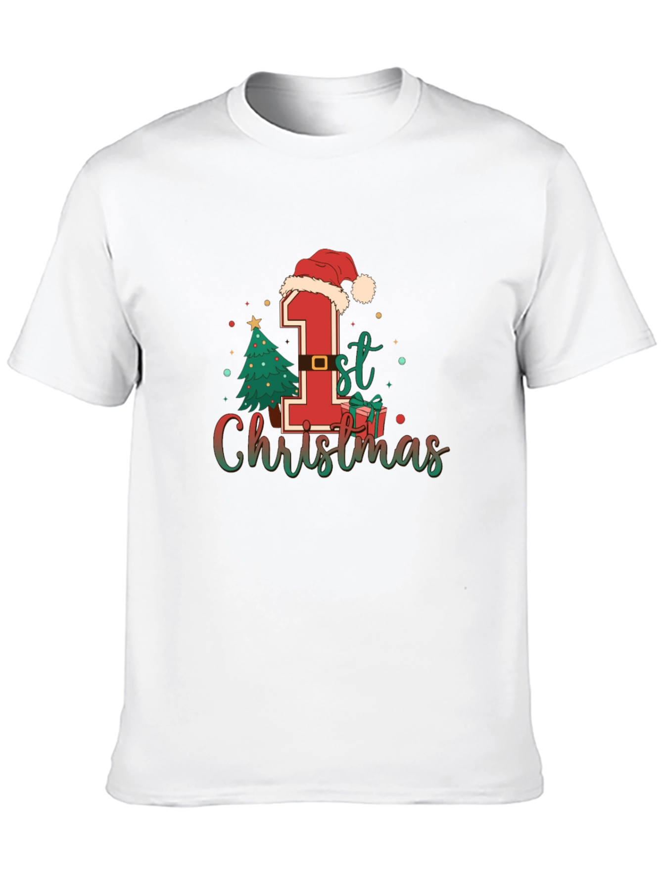 Babys First Christmas T-Shirt Holiday Tee