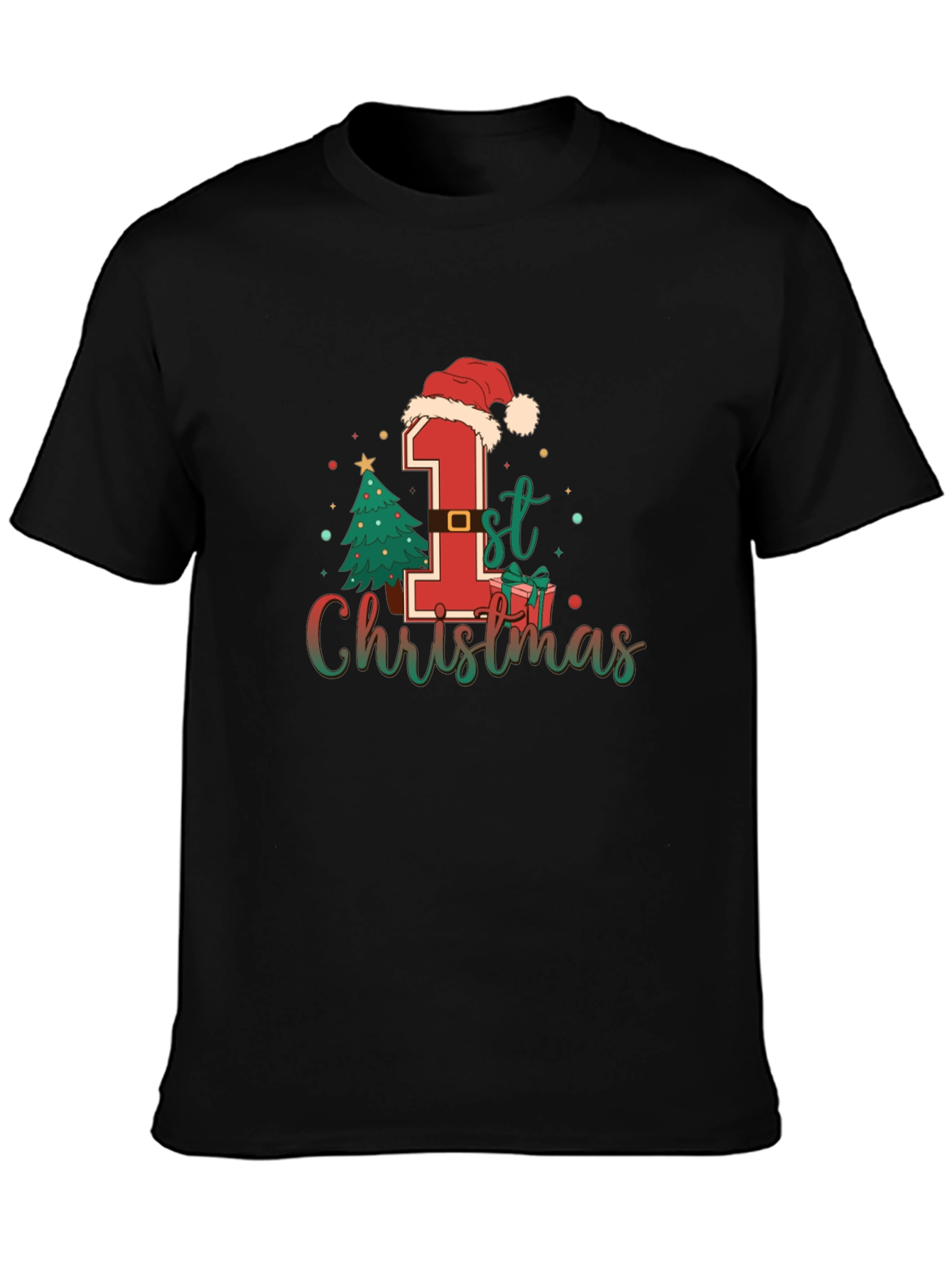 Babys First Christmas T-Shirt Holiday Tee