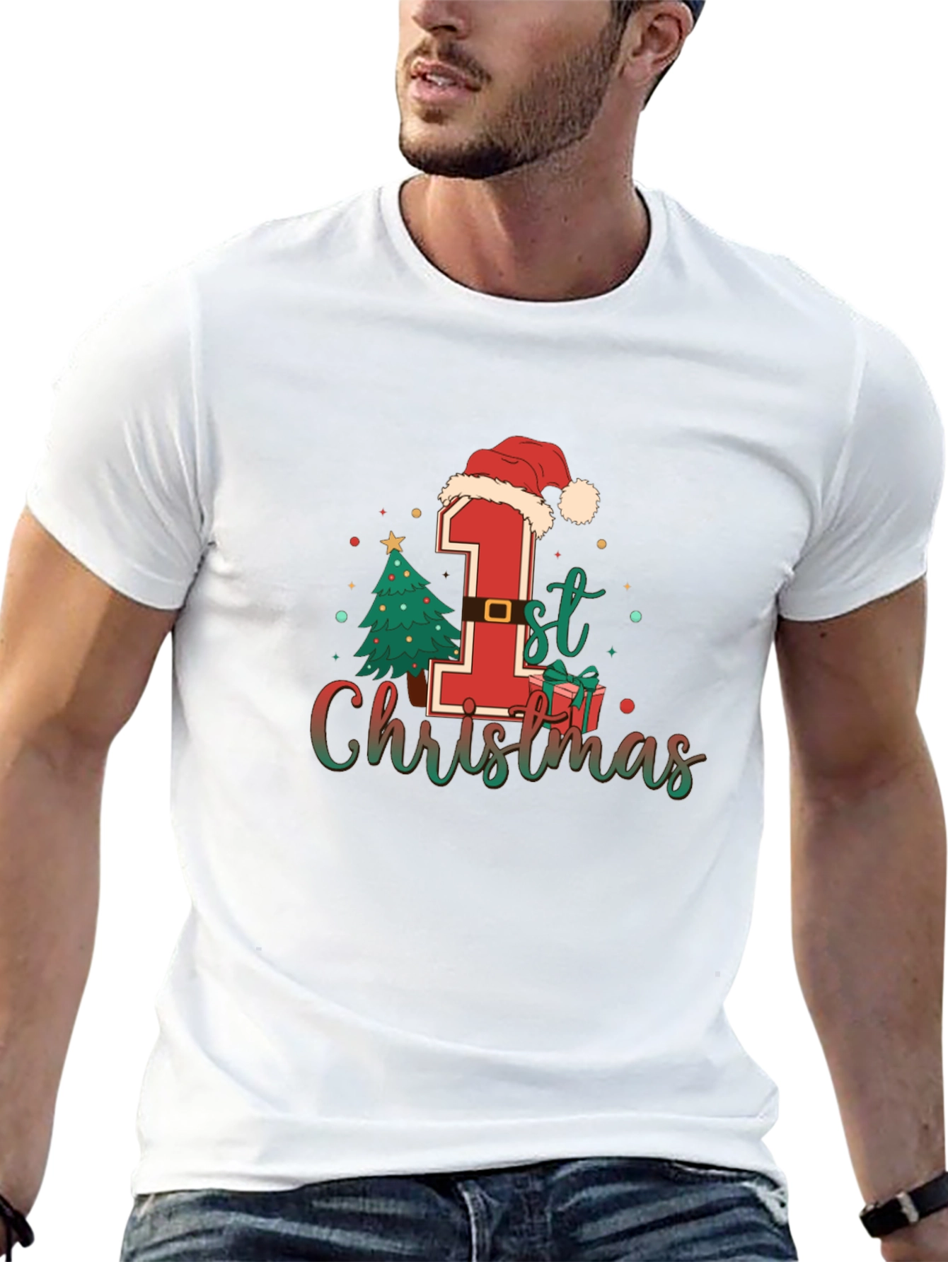 Babys First Christmas T-Shirt Holiday Tee