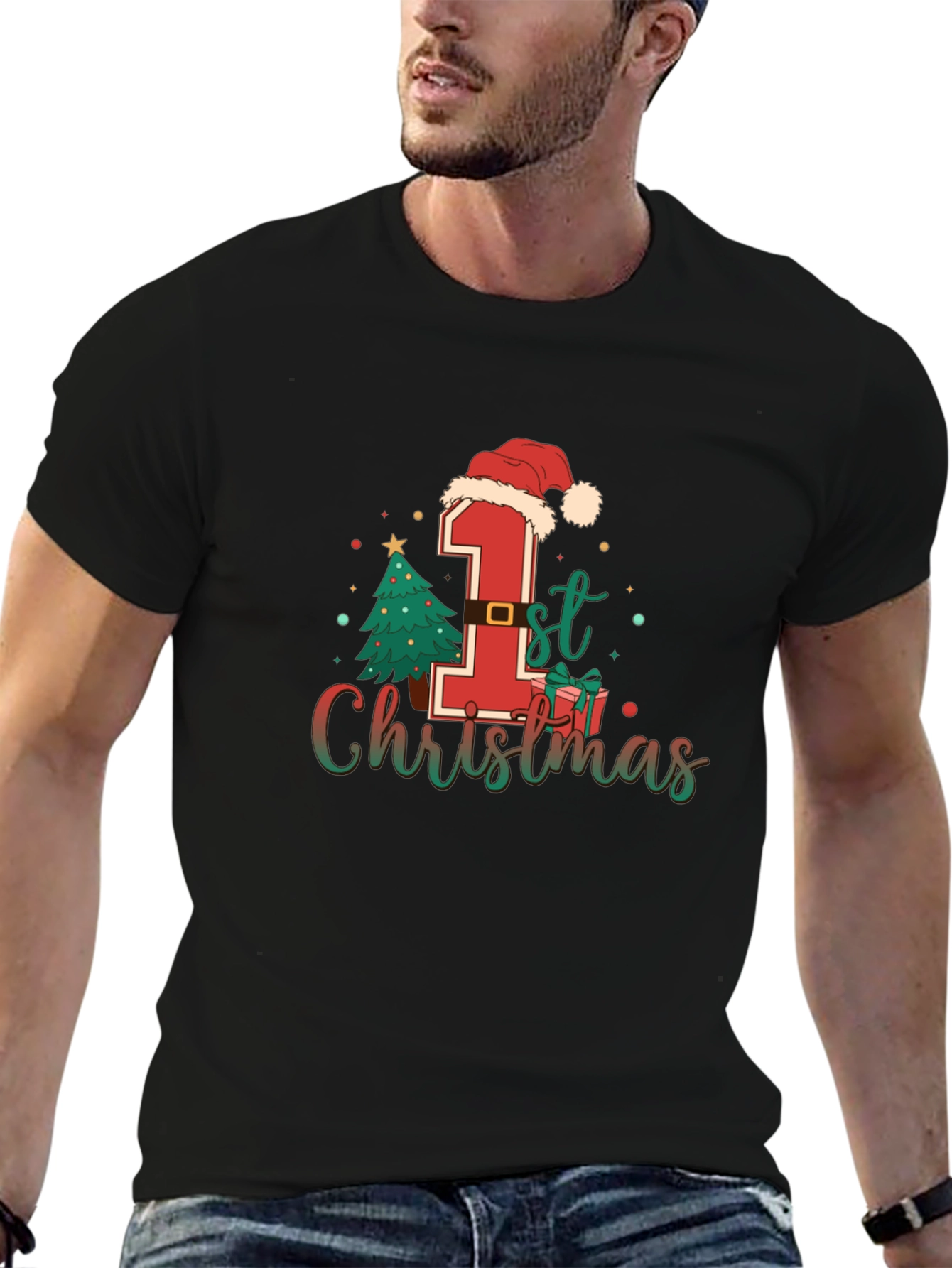 Babys First Christmas T-Shirt Holiday Tee