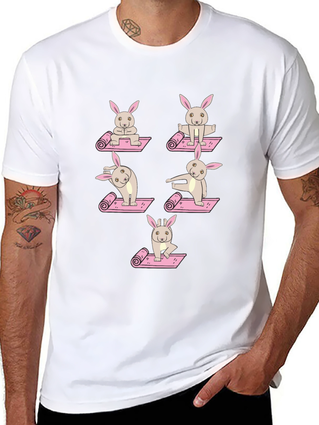 Yoga Bunny Graphic Tee - Unisex