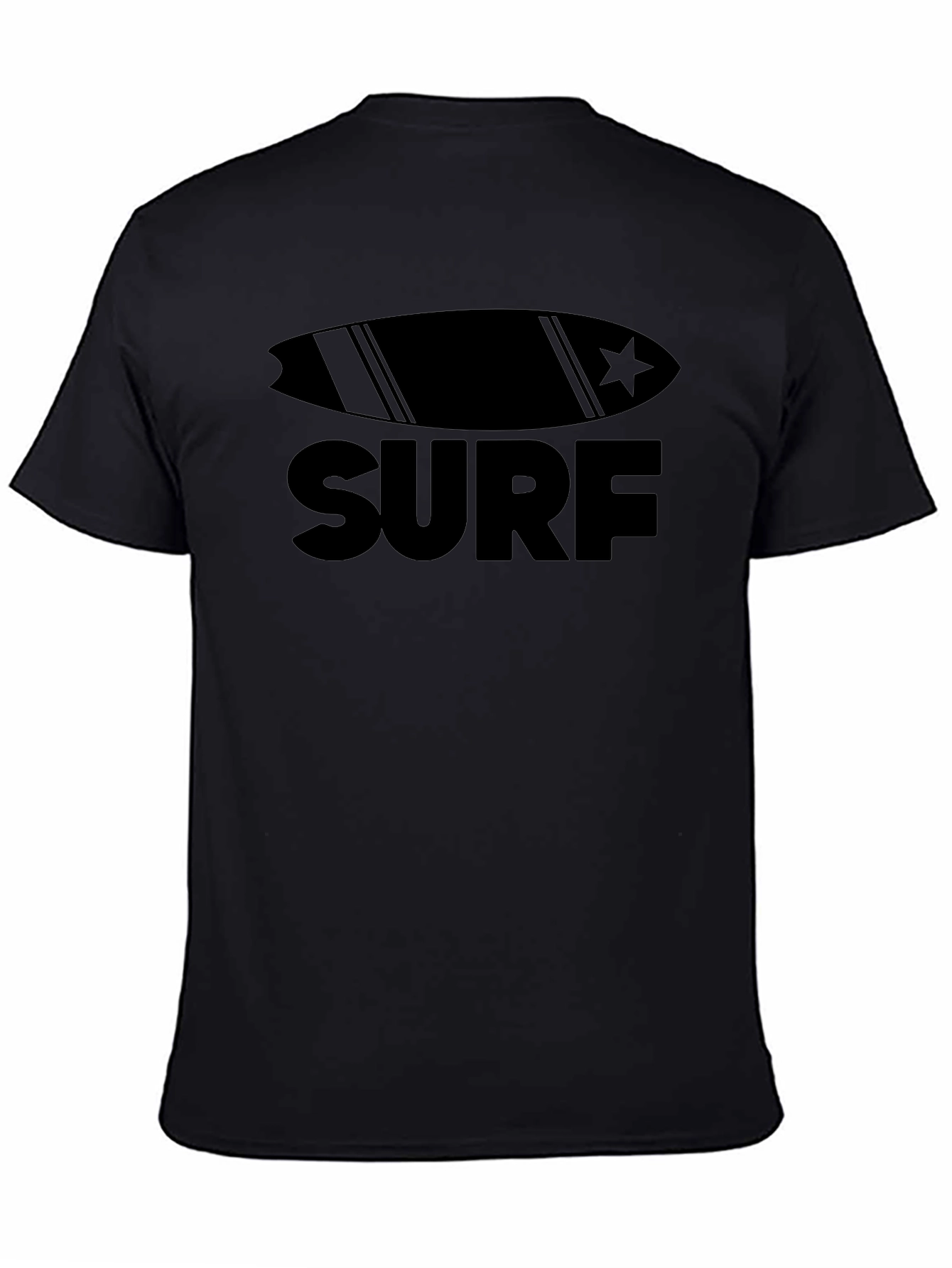 Surfboard Graphic Black T-Shirt