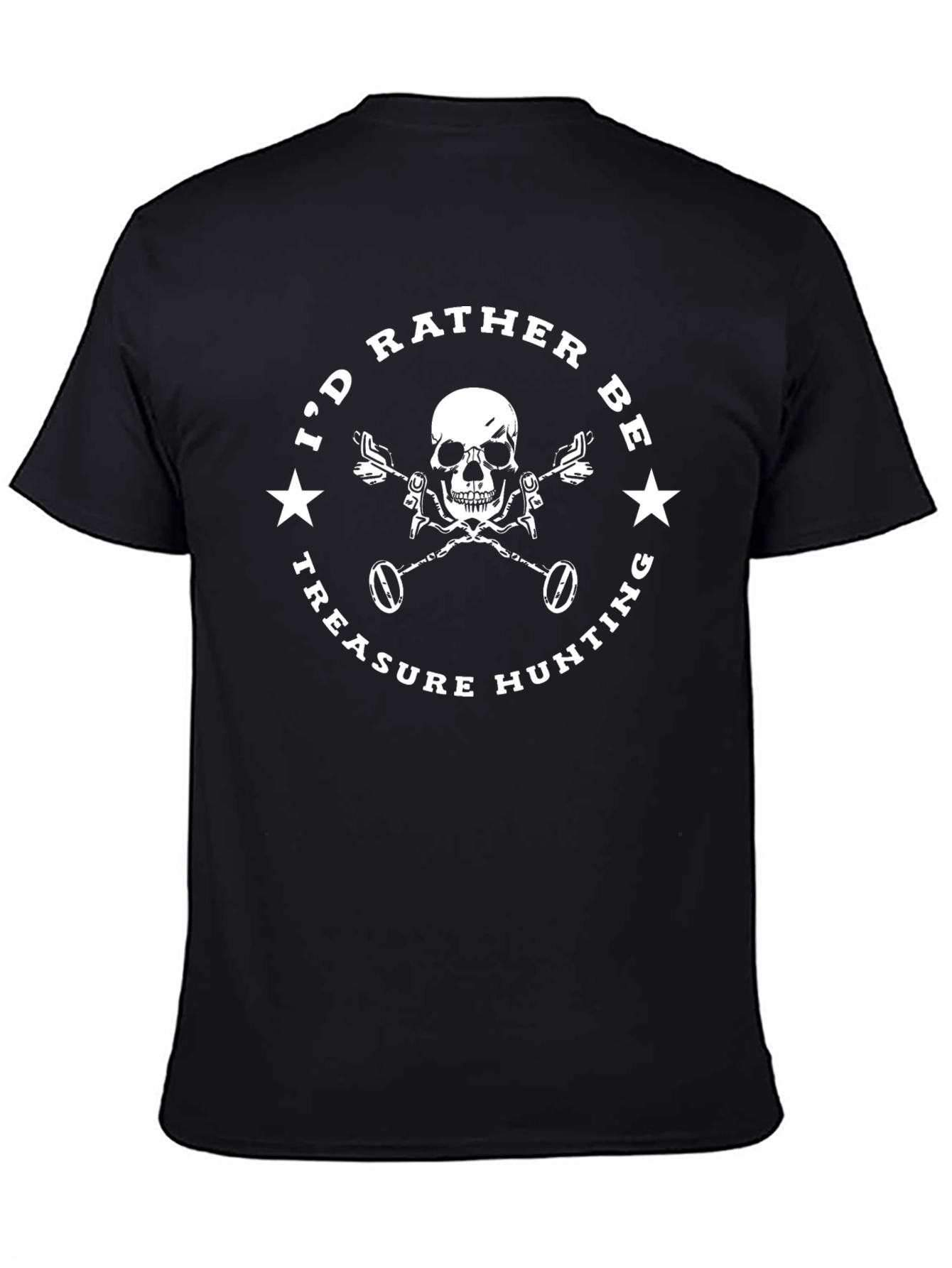 Treasure Hunting Skull Graphic T-Shirt
