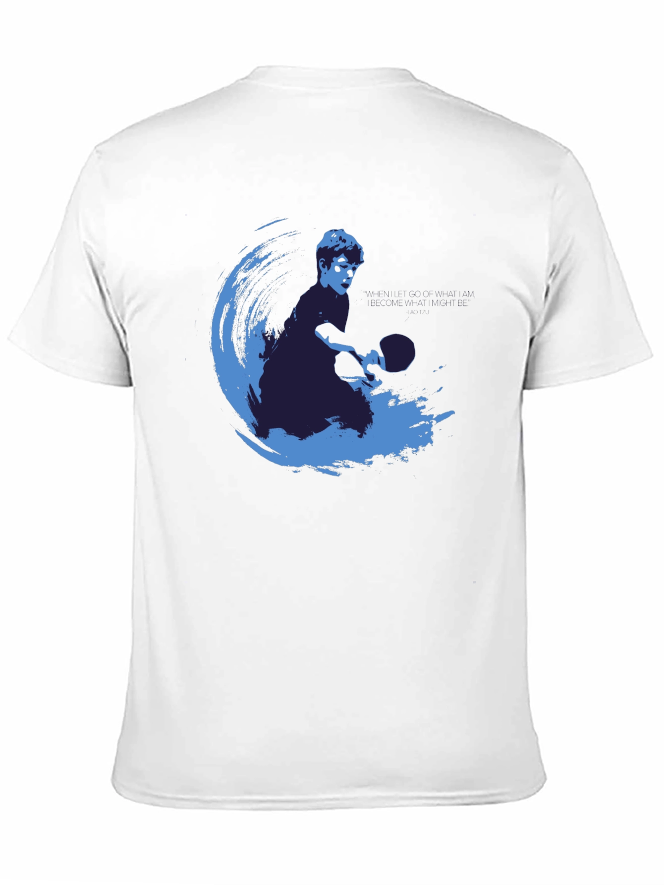Table Tennis Player Graphic Tee - Modern Blue Design