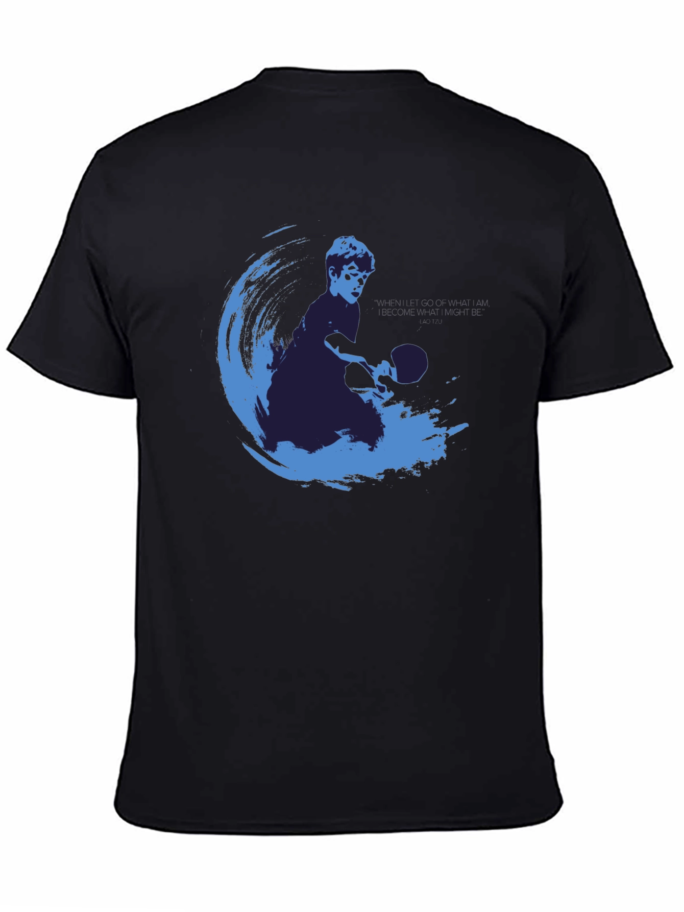 Table Tennis Player Graphic Tee - Modern Blue Design