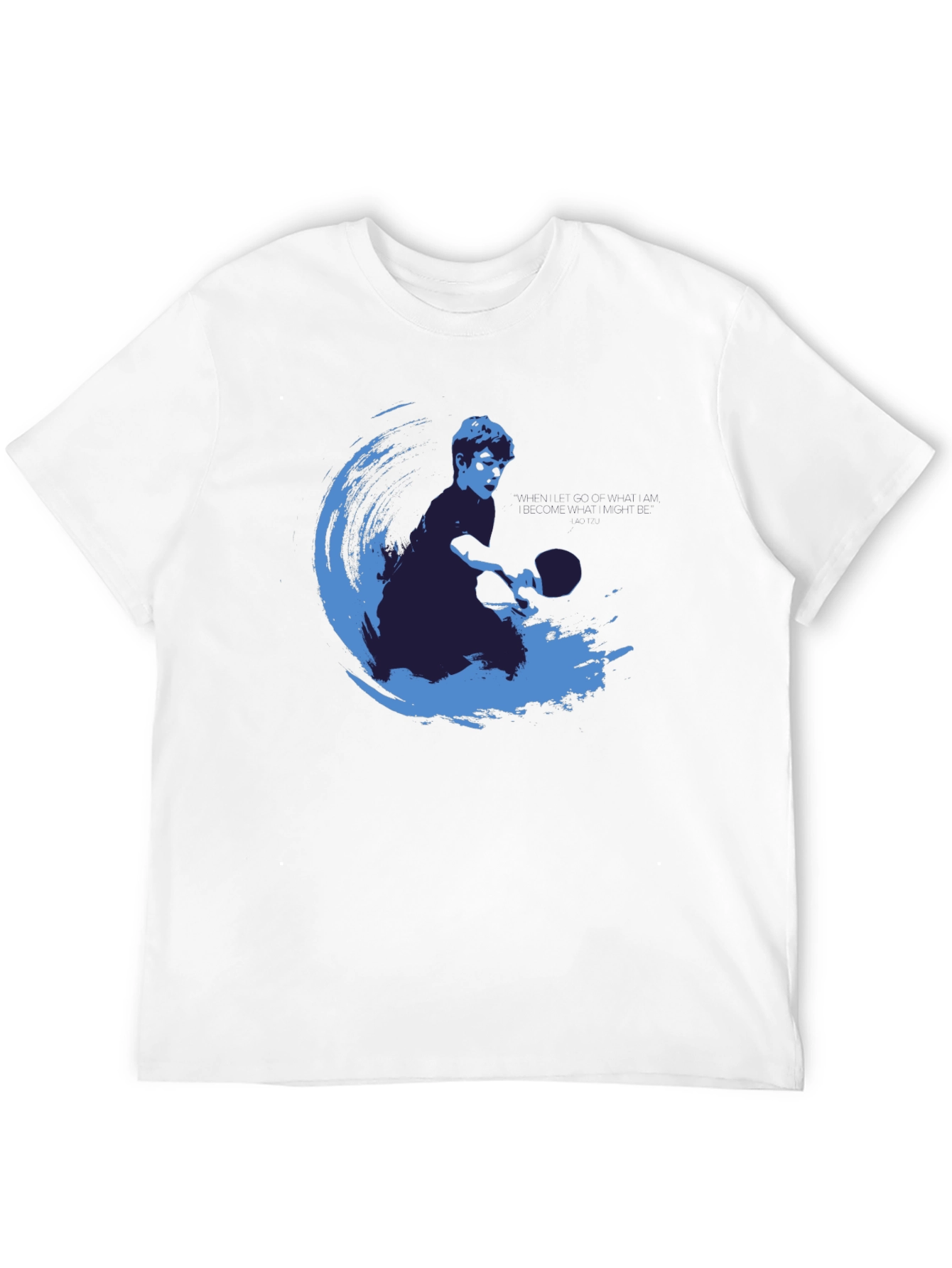 Table Tennis Player Graphic Tee - Modern Blue Design