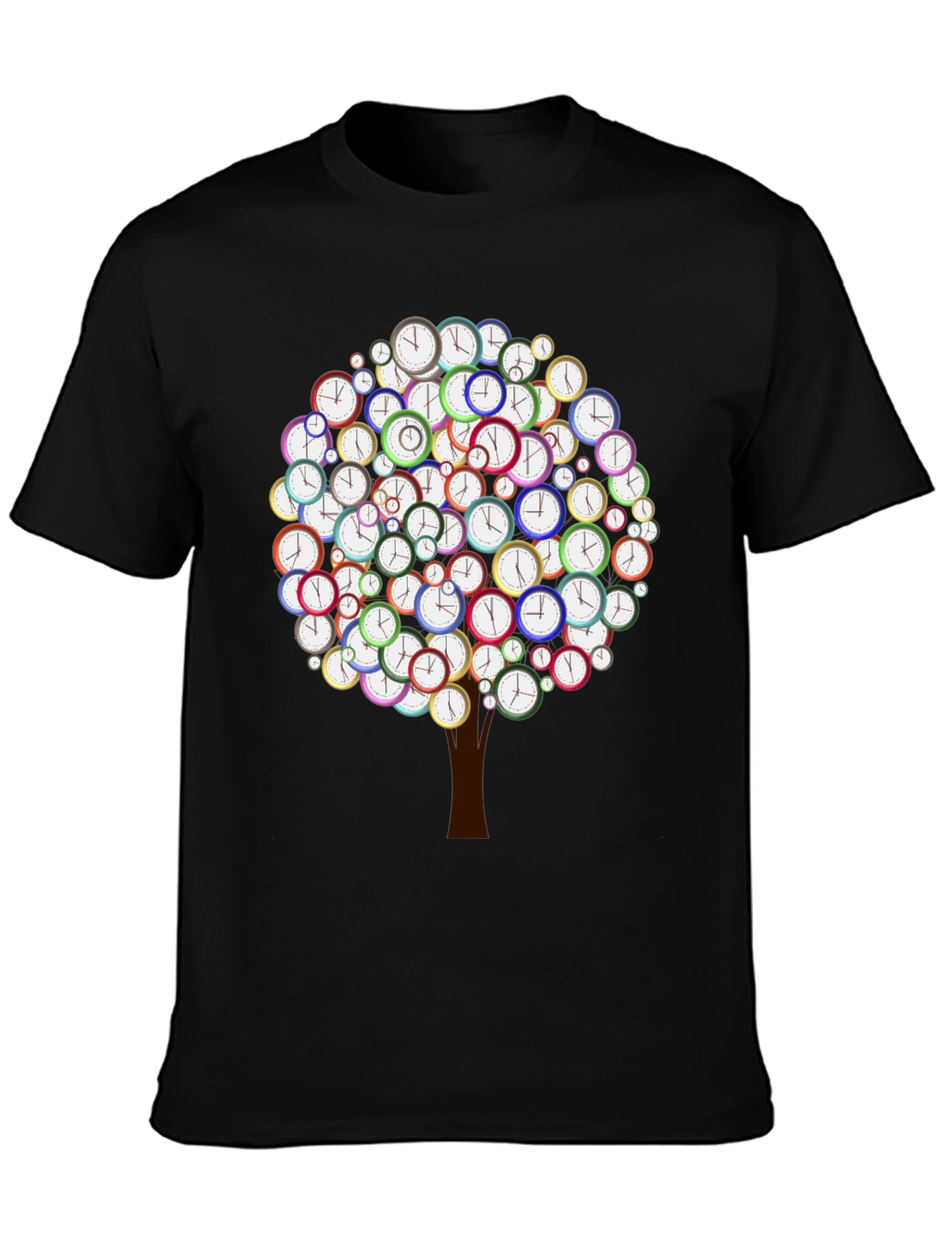 Time Tree Graphic Tee - Quirky Clock Design