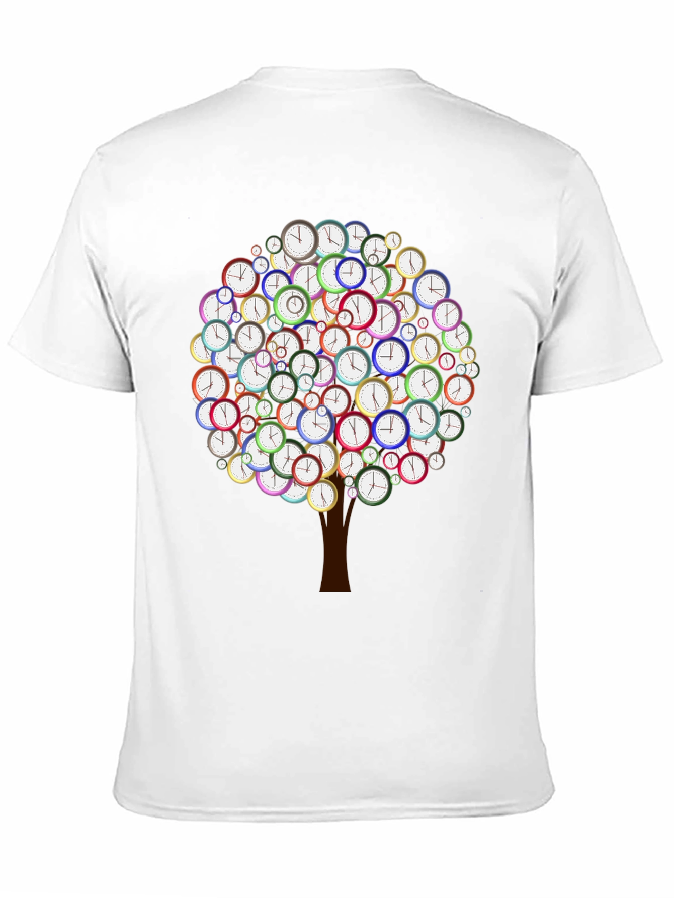 Time Tree Graphic Tee - Quirky Clock Design