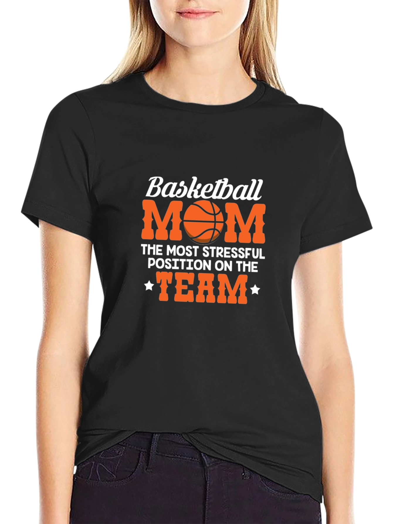 Basketball Mom T-Shirt: Most Stressful Position on the Team