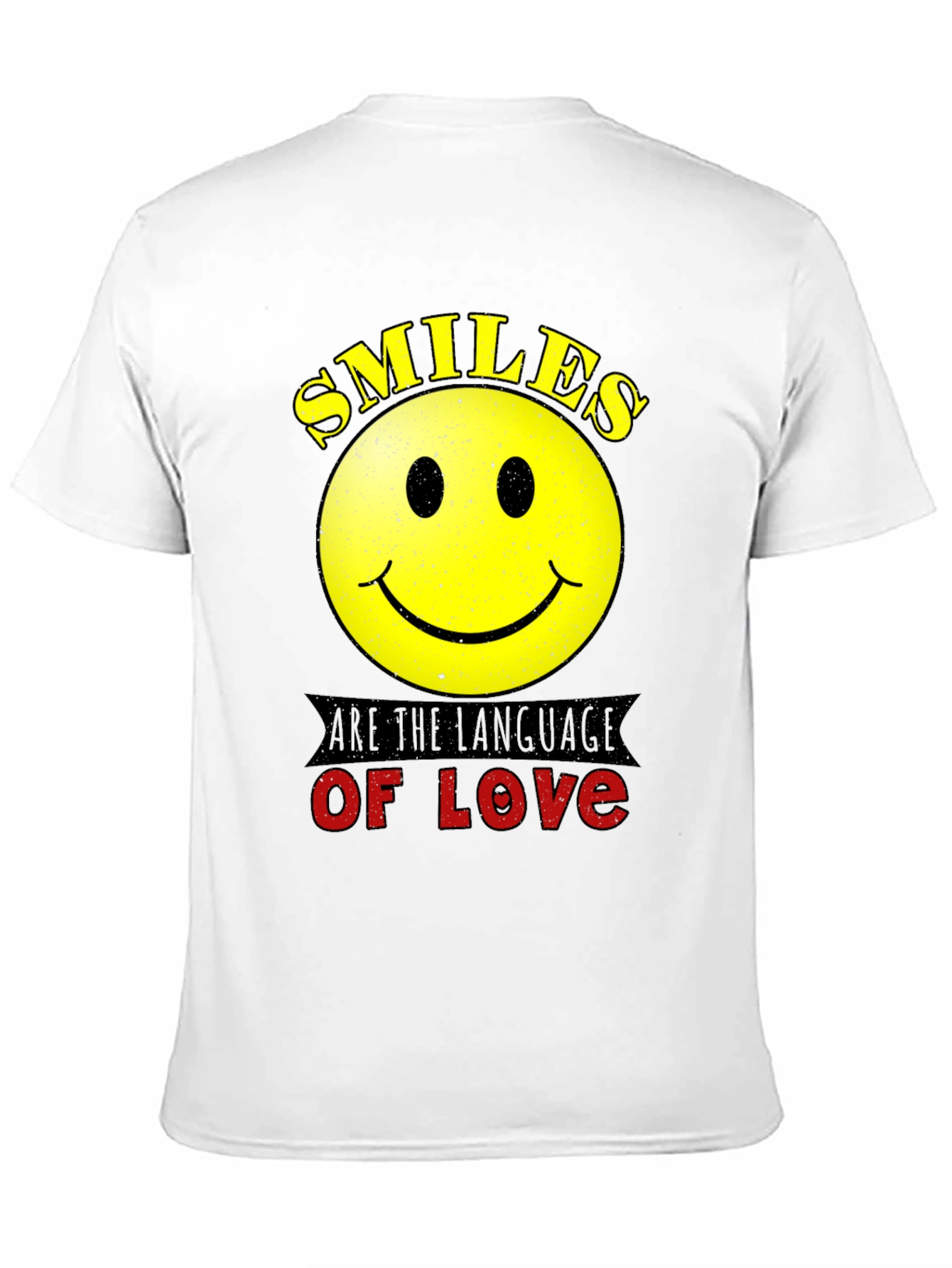Smiles are the Language of Love Black T-Shirt