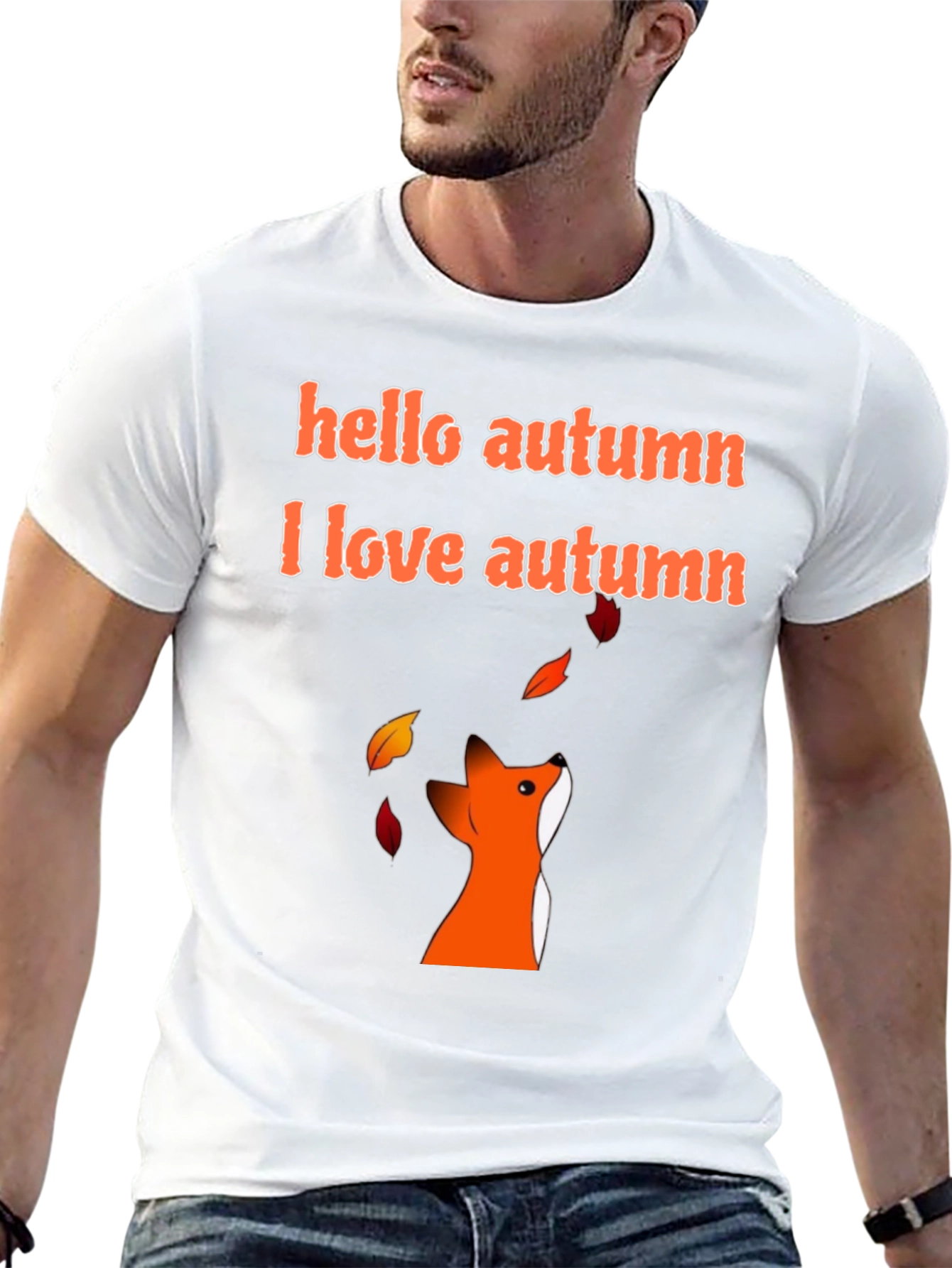 Autumn Fox Graphic Tee - Hello Autumn T-Shirt