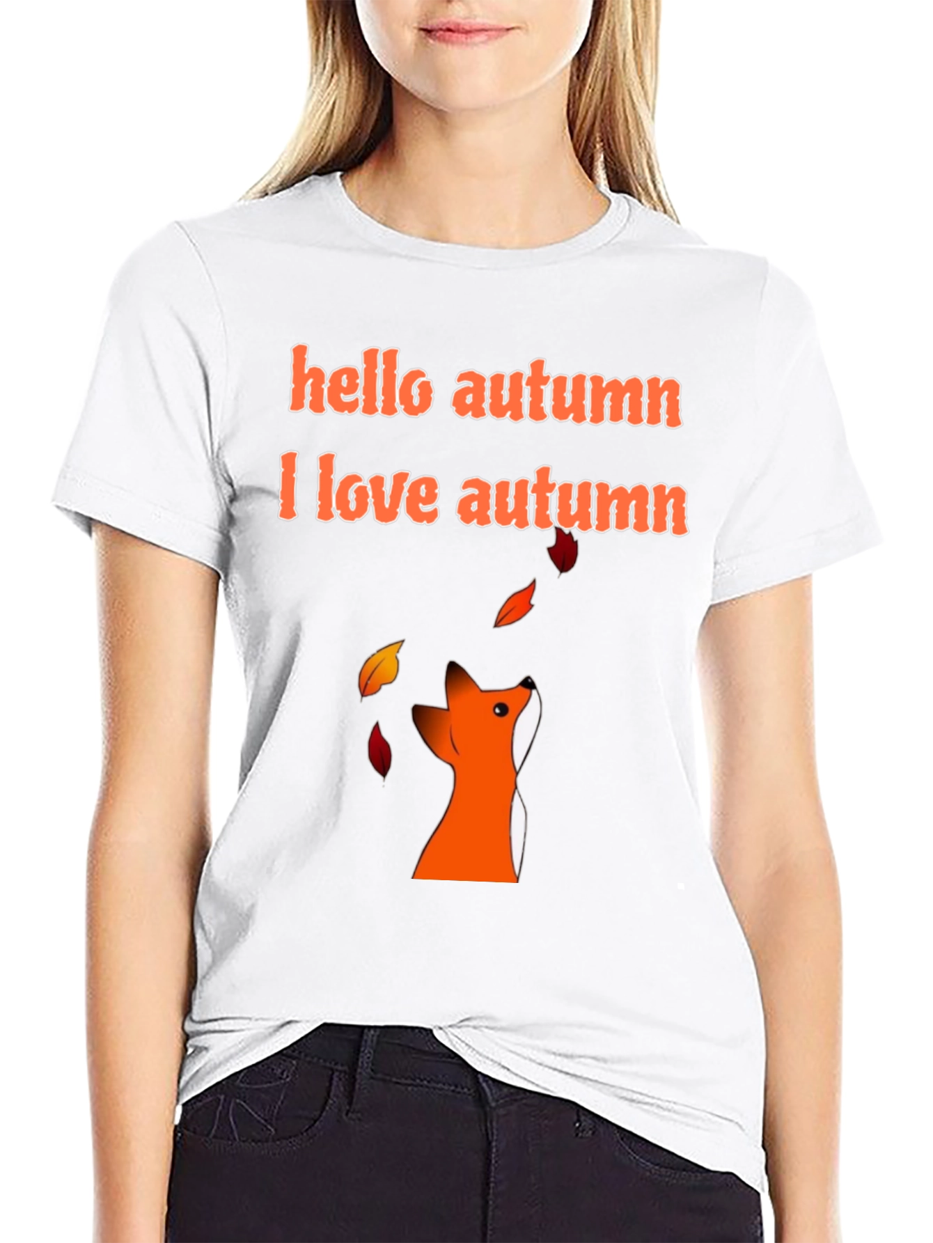 Autumn Fox Graphic Tee - Hello Autumn T-Shirt