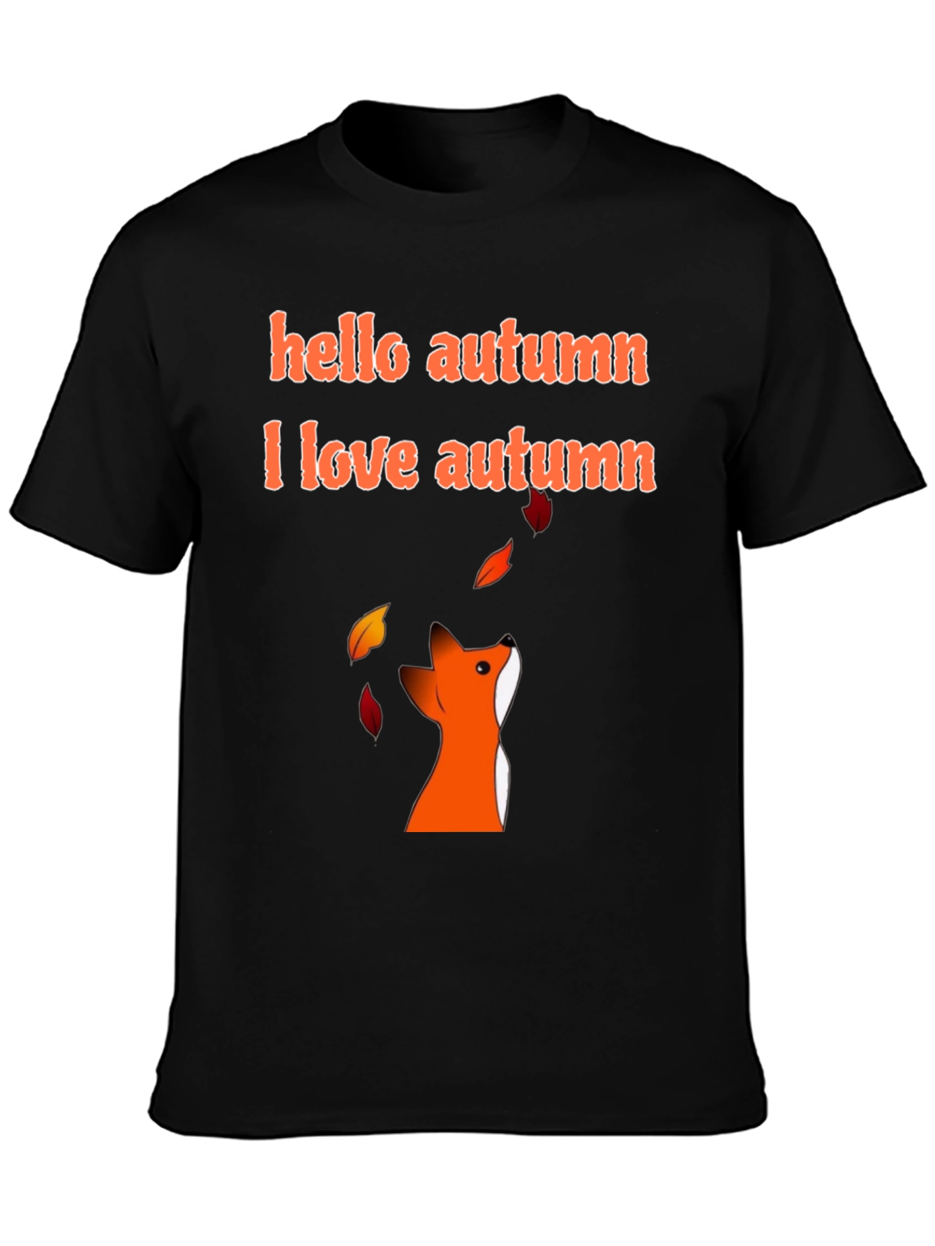 Autumn Fox Graphic Tee - Hello Autumn T-Shirt