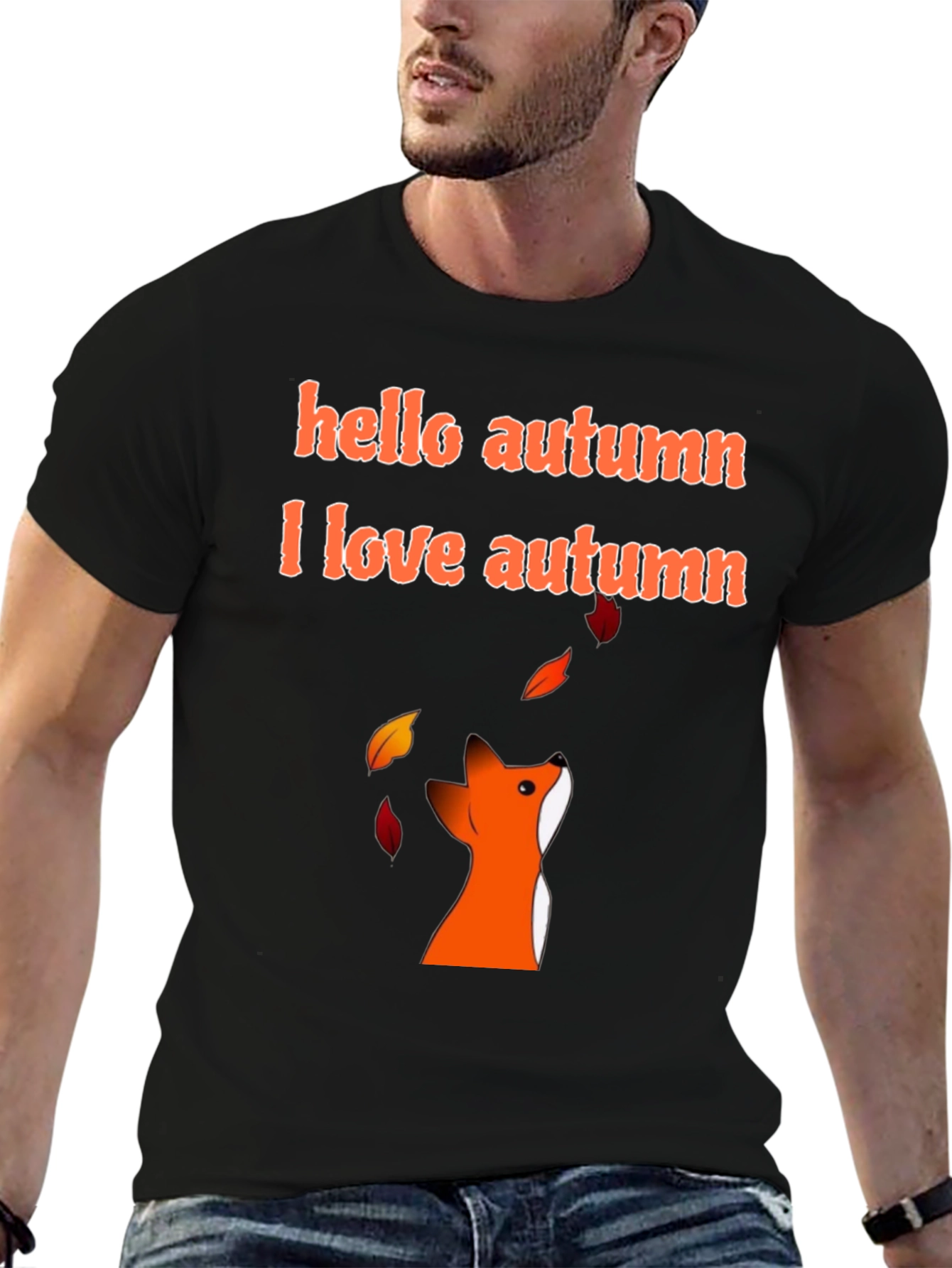 Autumn Fox Graphic Tee - Hello Autumn T-Shirt