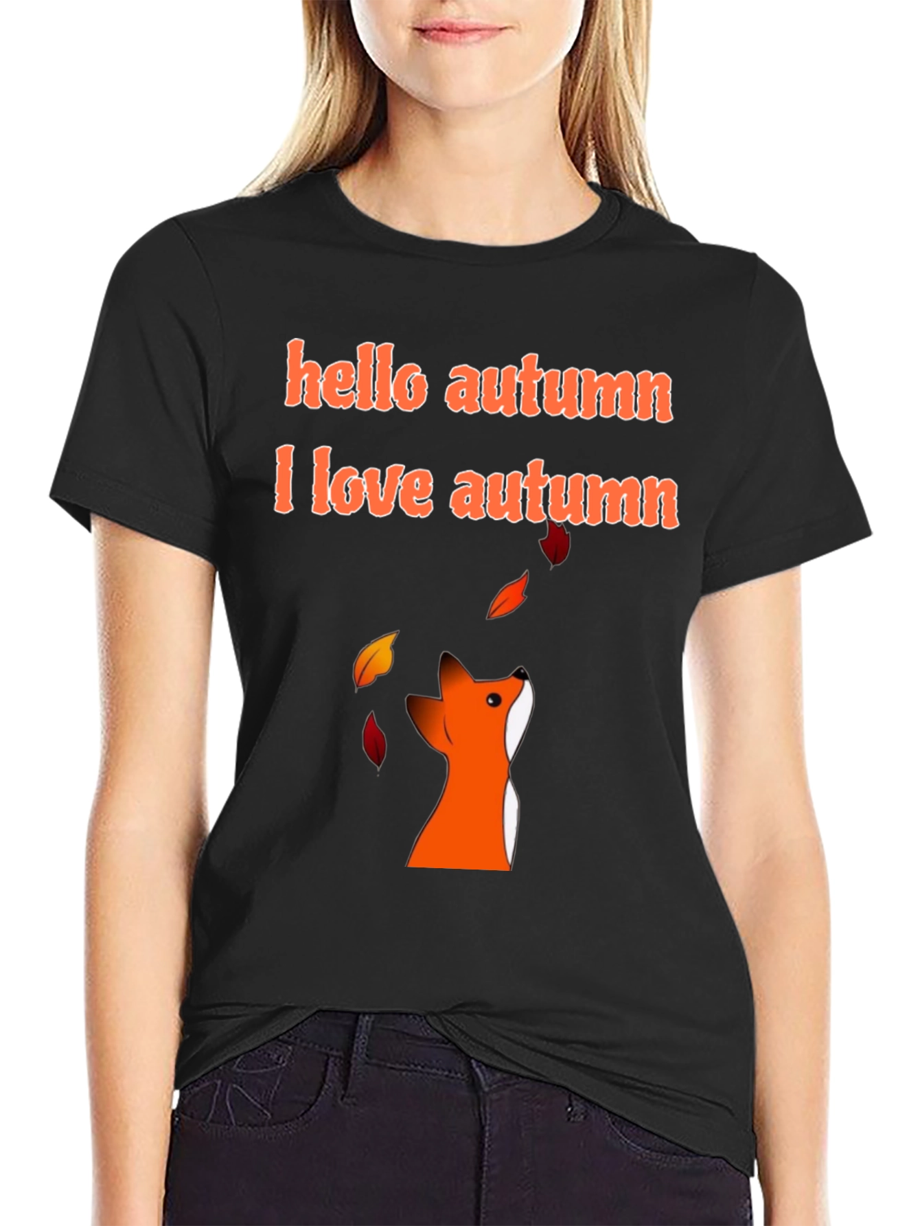 Autumn Fox Graphic Tee - Hello Autumn T-Shirt