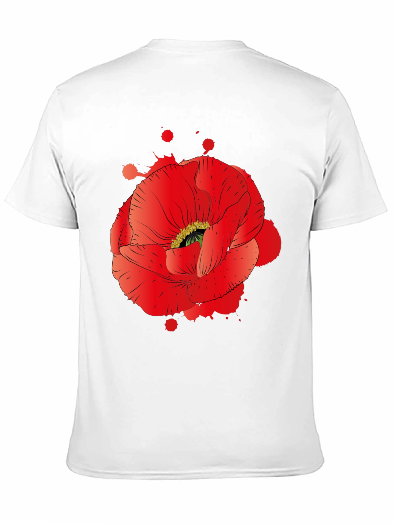 Red Poppy Graphic Print T-Shirt