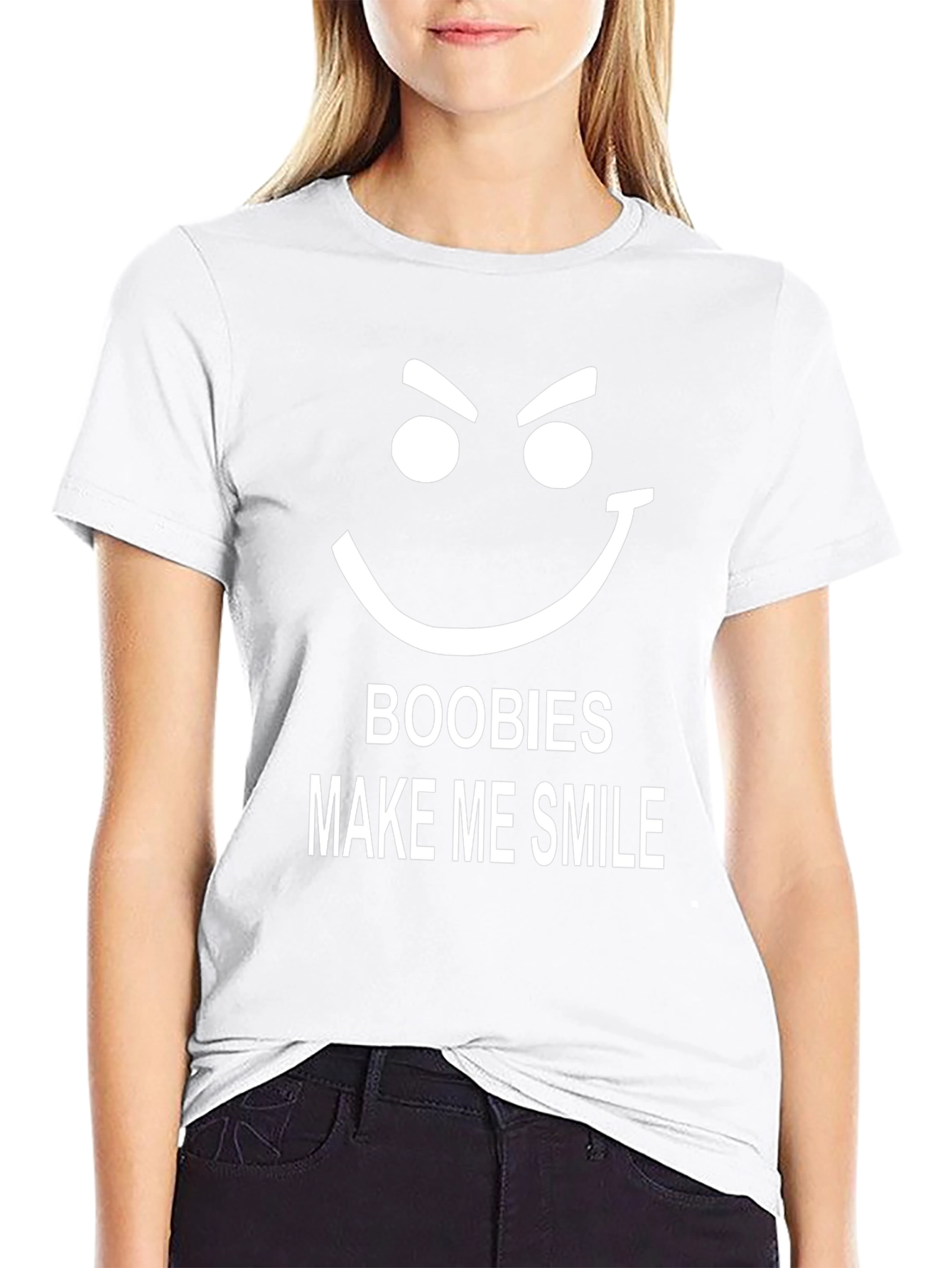 Boobies Make Me Smile Graphic Tee