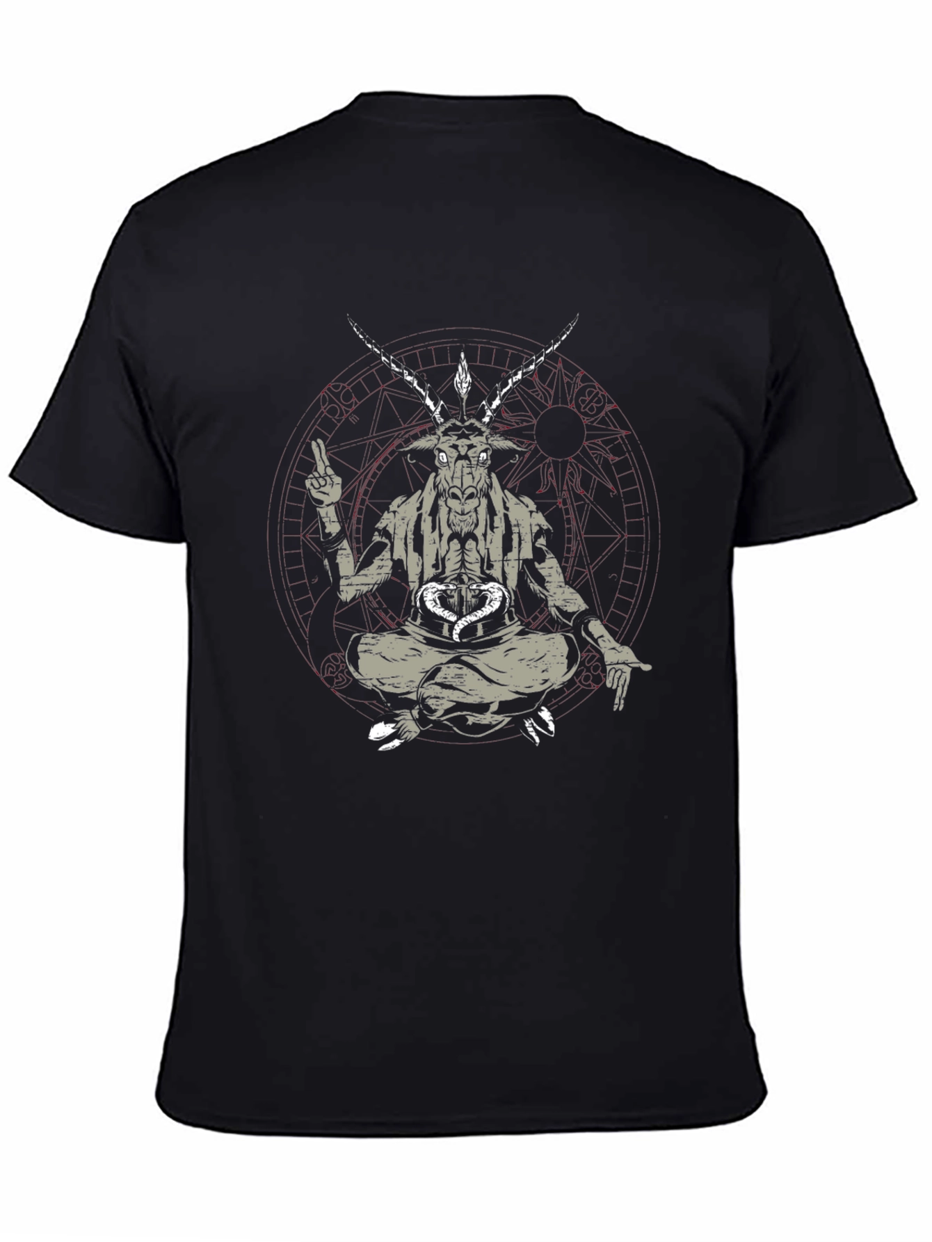 Baphomet Tee - Occult Goat Head Design