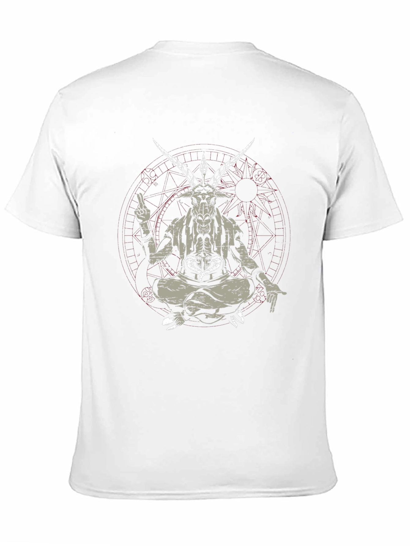 Baphomet Tee - Occult Goat Head Design
