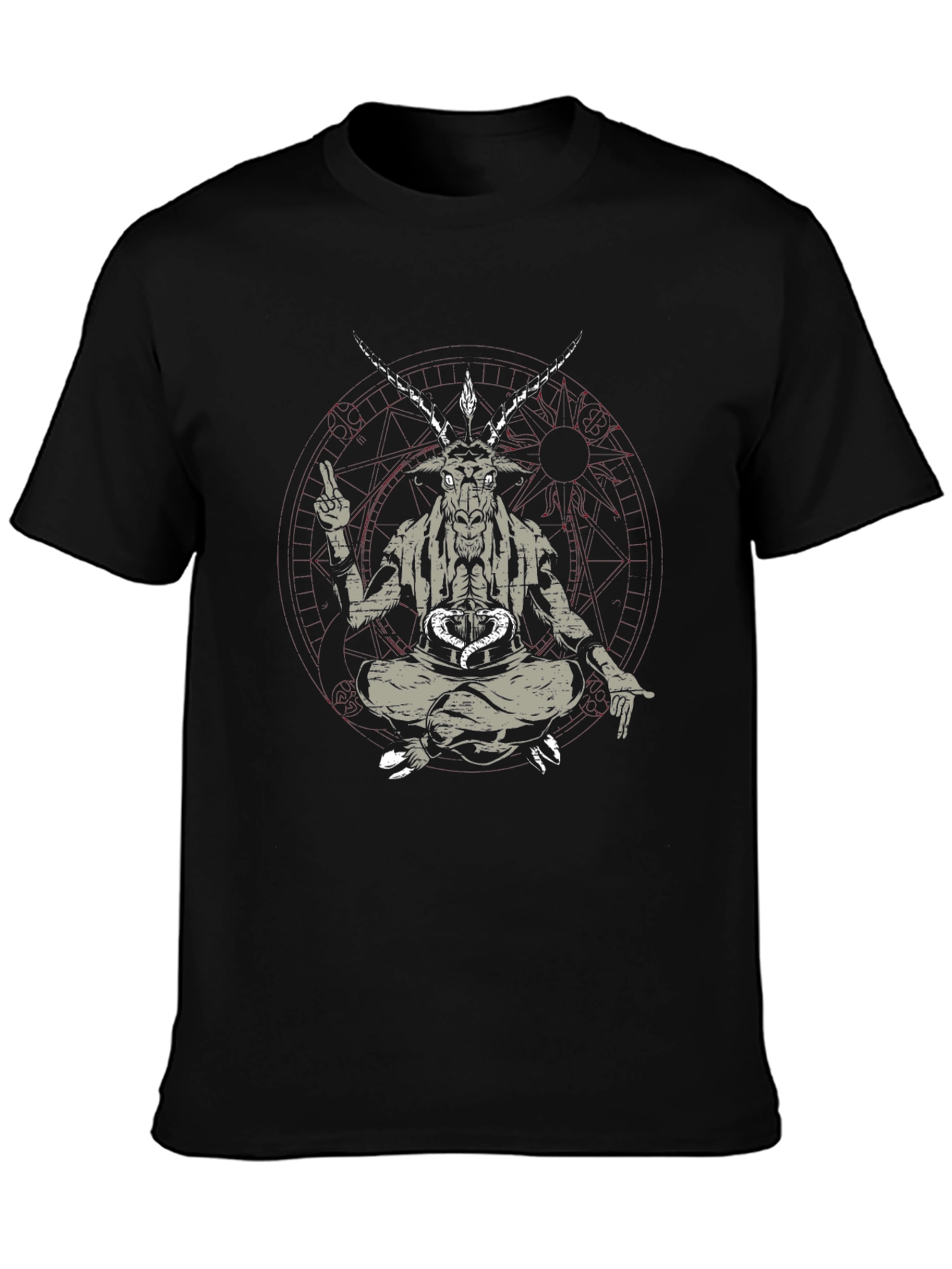 Baphomet Tee - Occult Goat Head Design