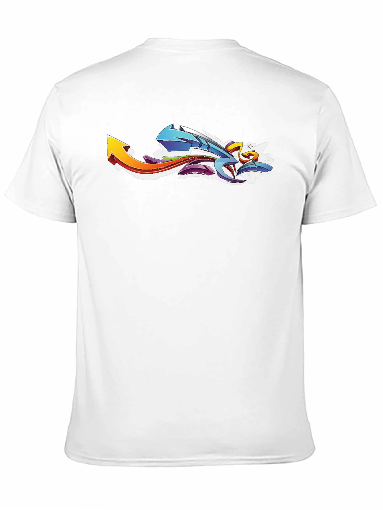 Abstract Graffiti Graphic Black T-Shirt
