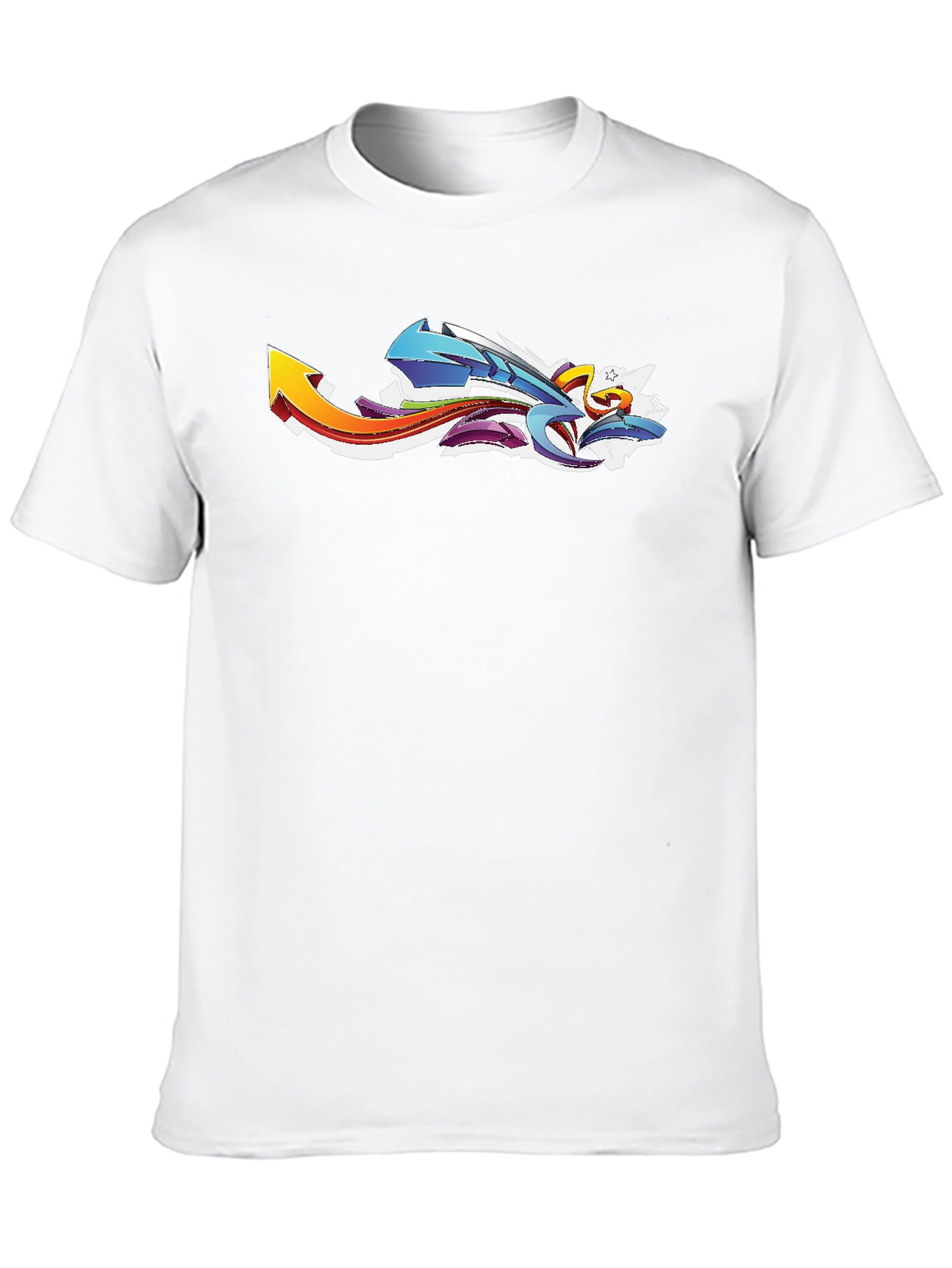 Abstract Graffiti Graphic Black T-Shirt