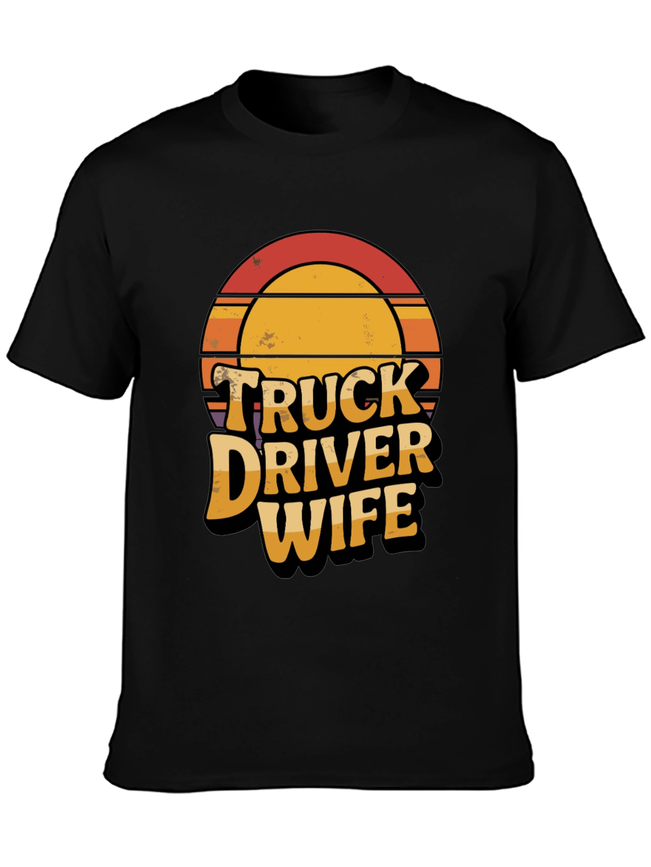 Truck Driver Wife Retro Graphic T-Shirt