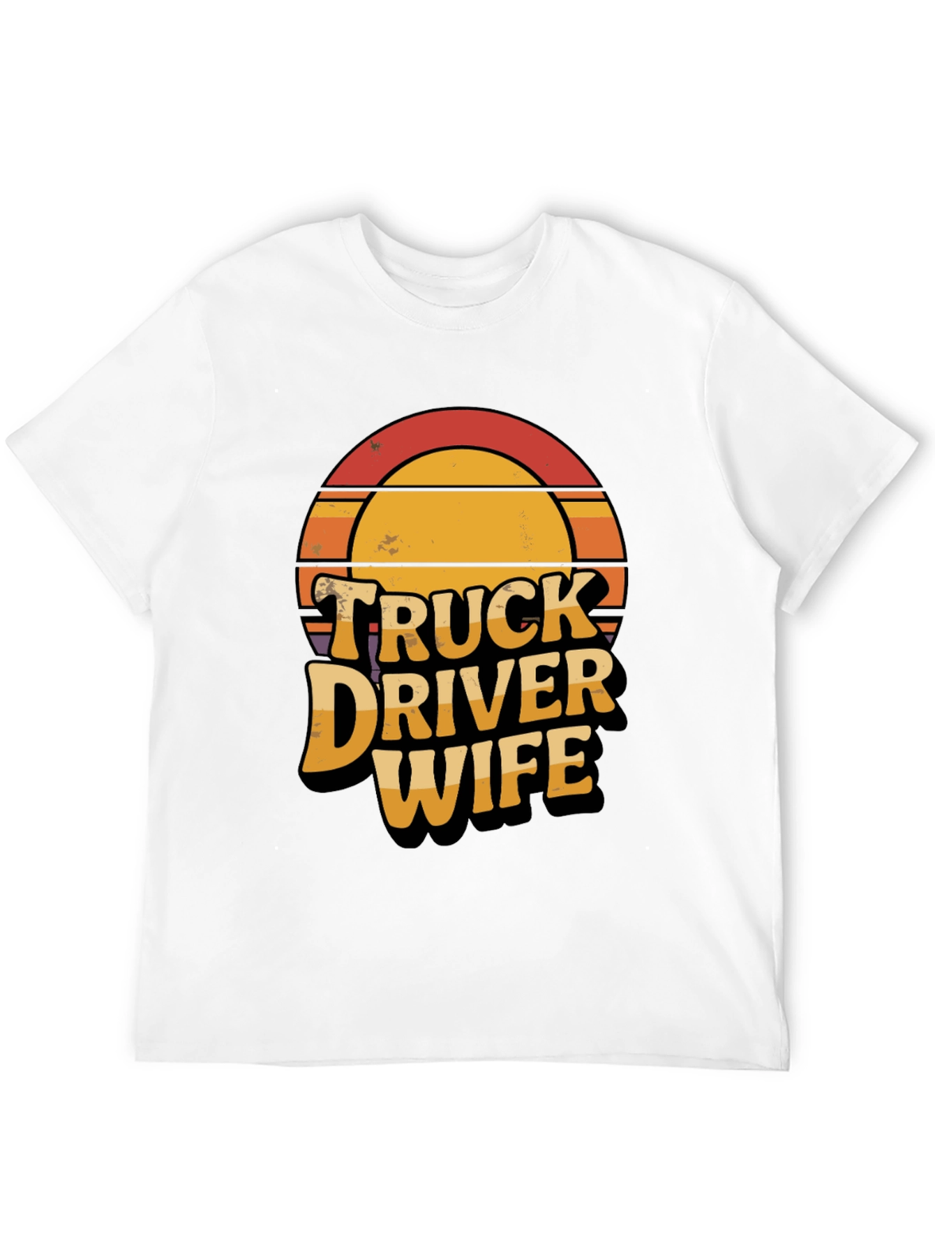 Truck Driver Wife Retro Graphic T-Shirt