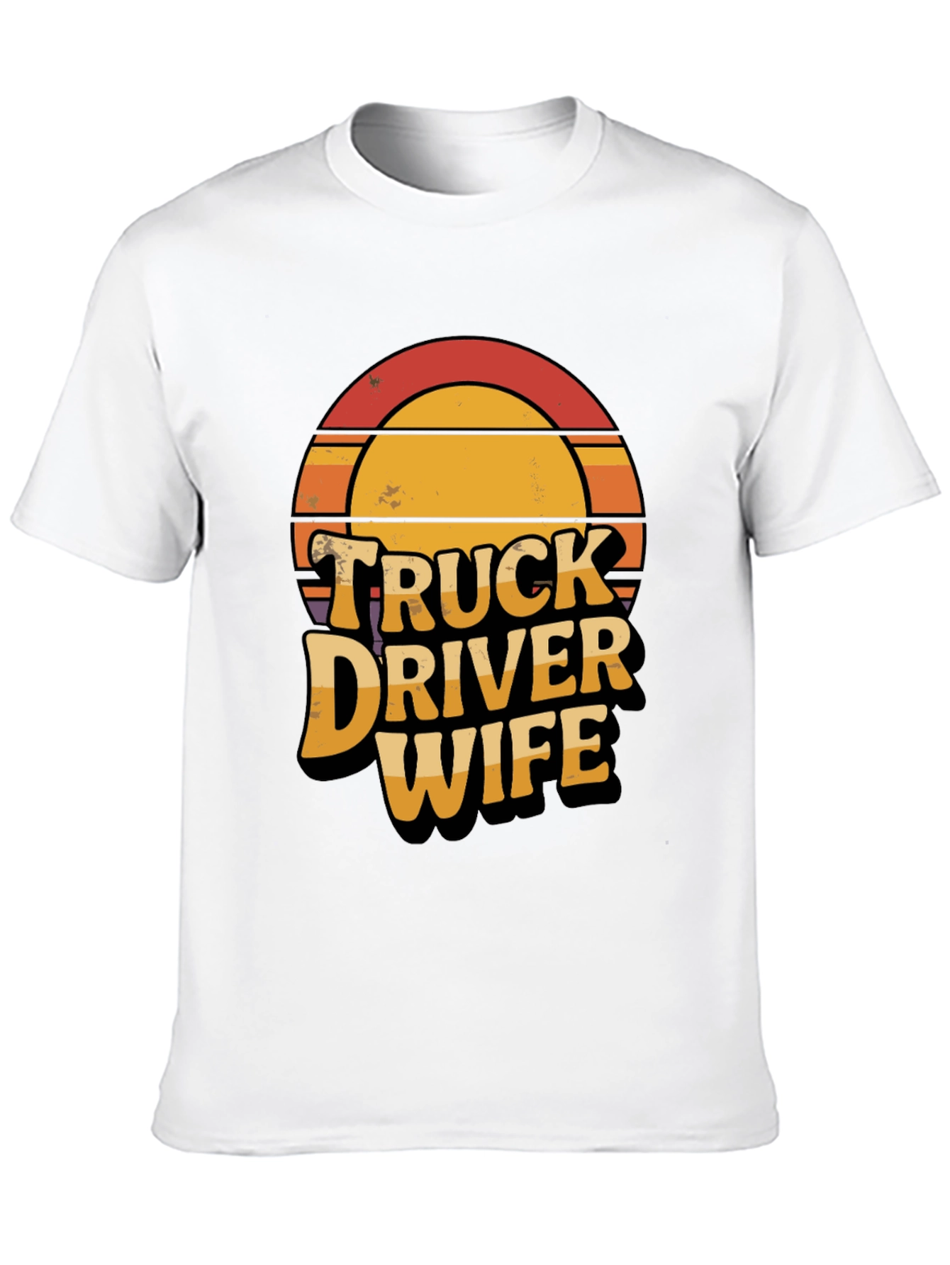 Truck Driver Wife Retro Graphic T-Shirt