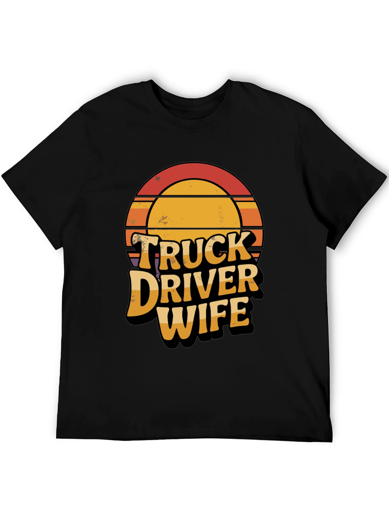 Truck Driver Wife Retro Graphic T-Shirt