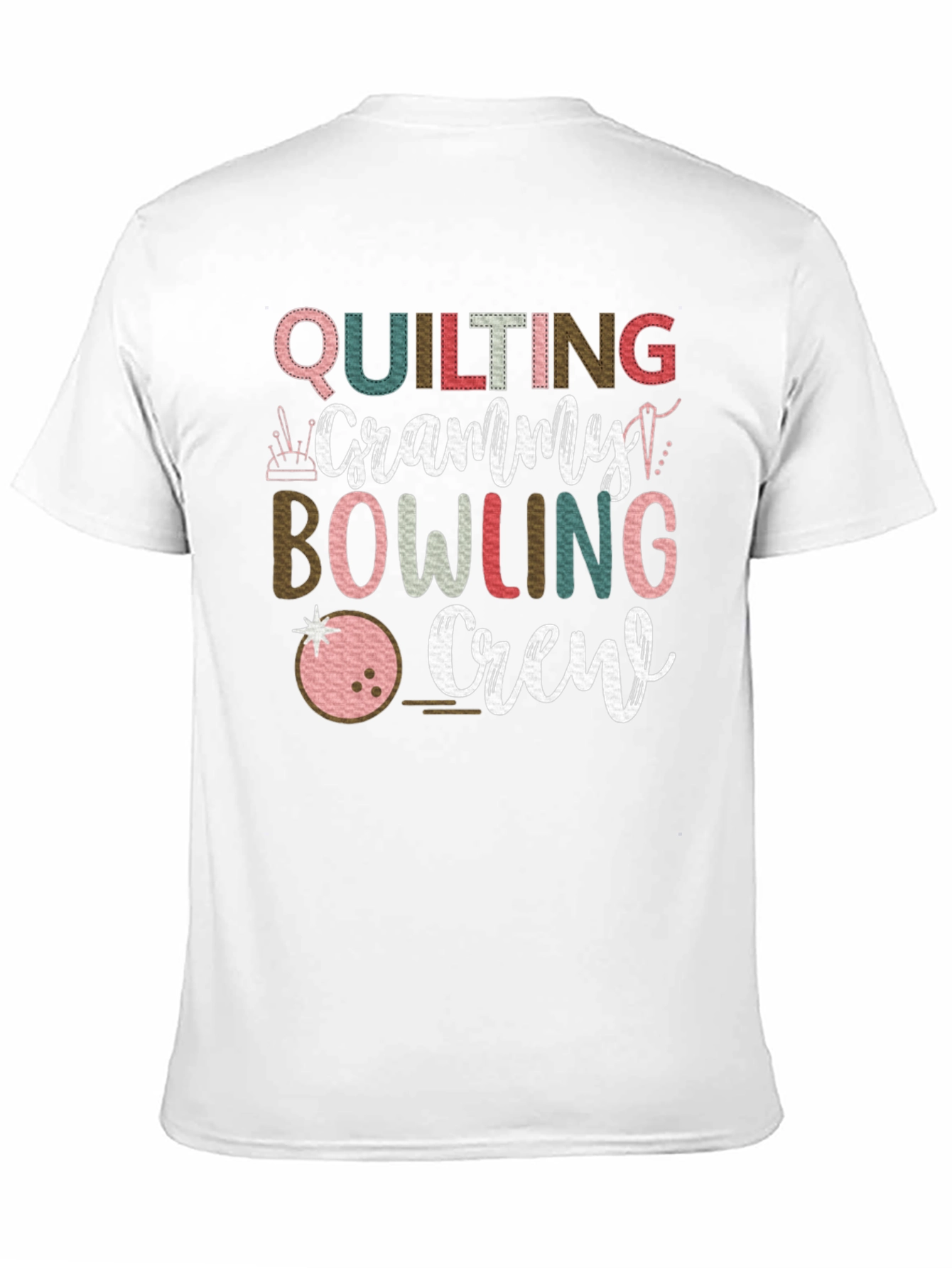 Quilting Granny Bowling Crew Graphic Tee
