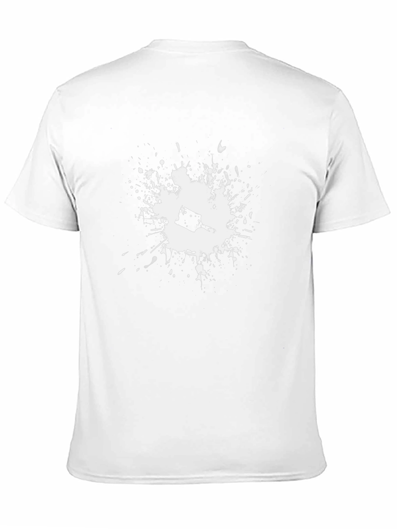 Black T-Shirt with Paint Splatter Design