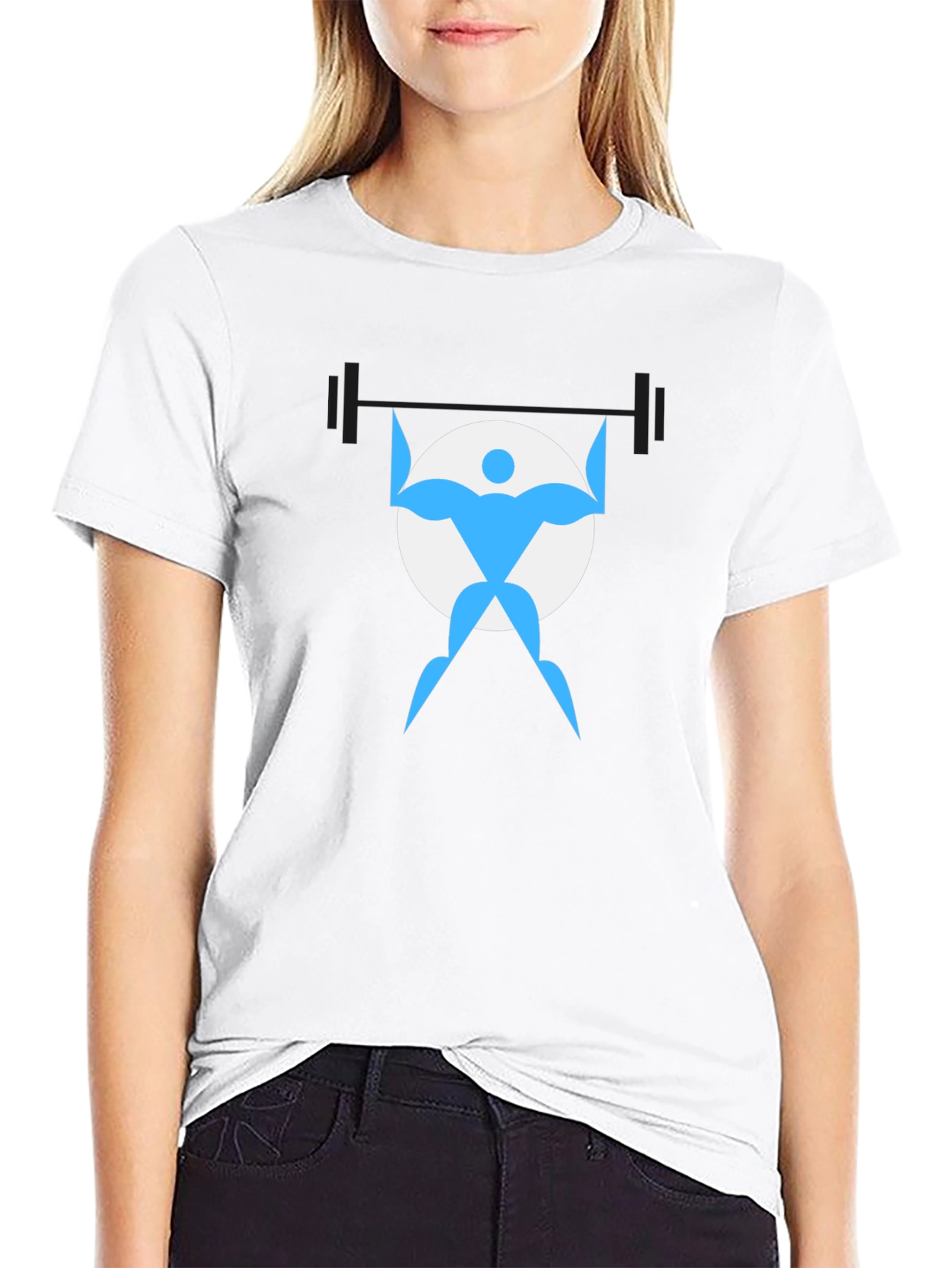 Weightlifter Graphic Tee - Black Cotton Shirt