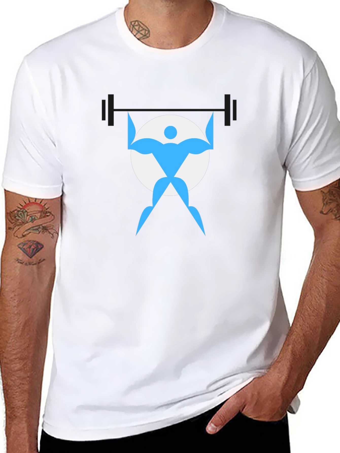 Weightlifter Graphic Tee - Black Cotton Shirt