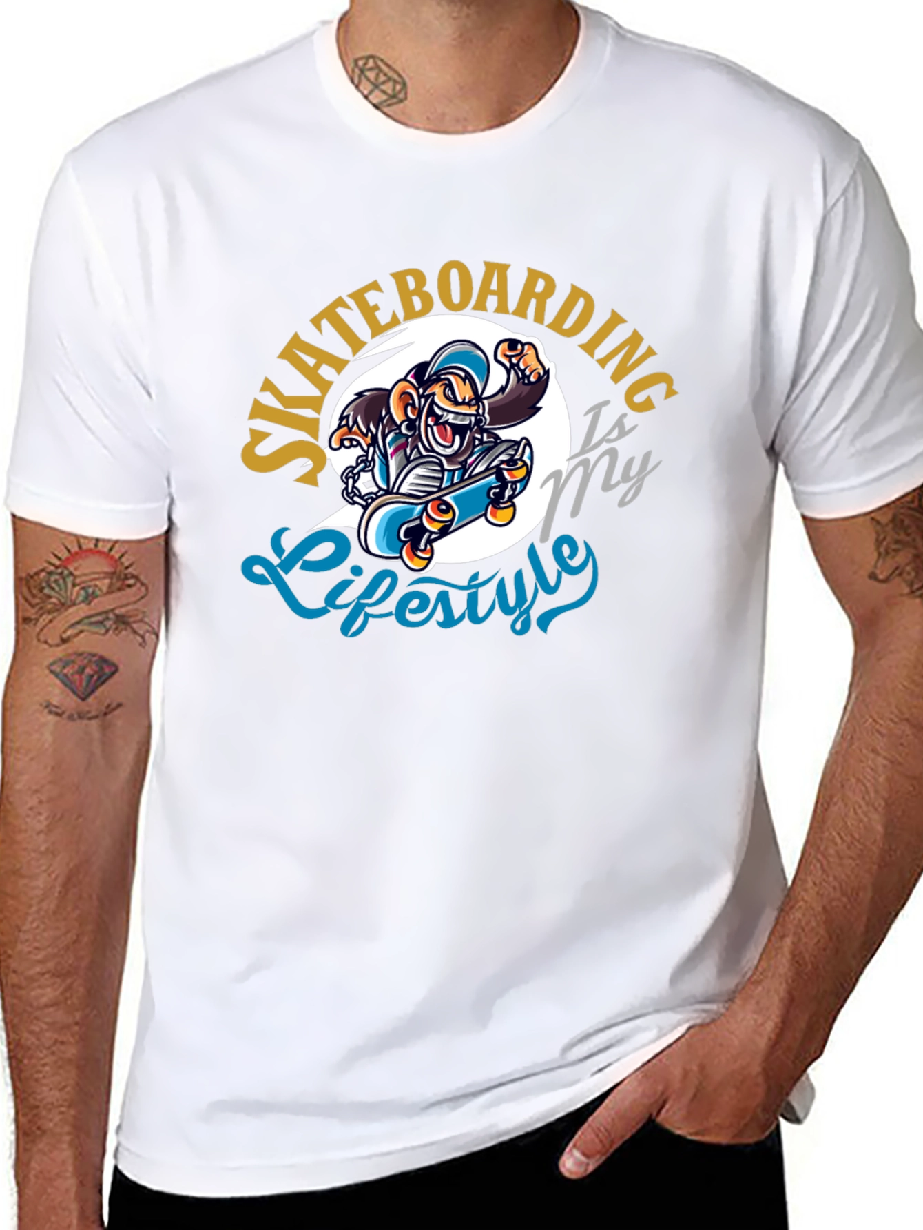 Skateboarding Lifestyle Graphic T-Shirt