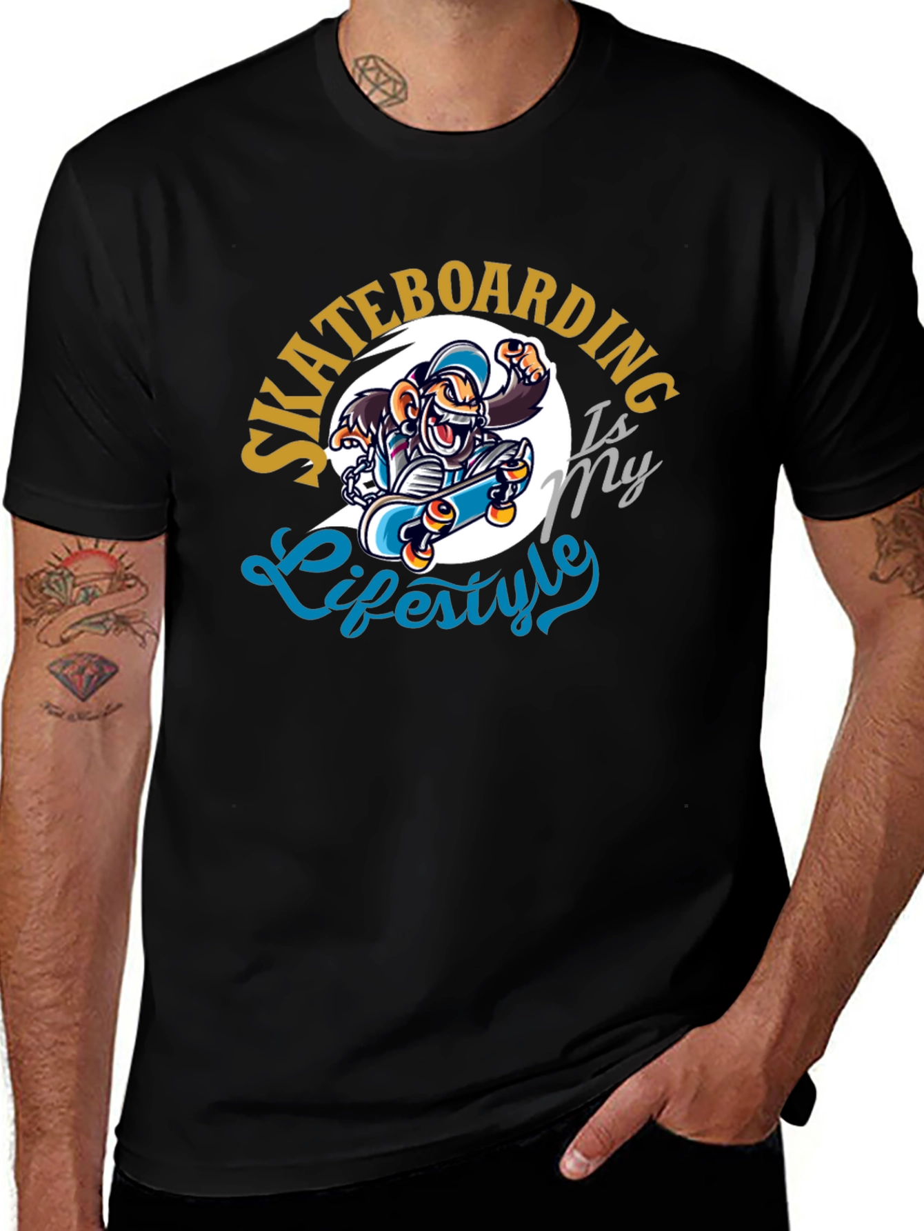 Skateboarding Lifestyle Graphic T-Shirt