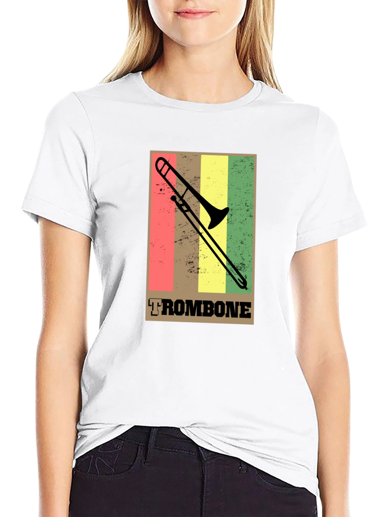 Retro Trombone T-Shirt - Music Lovers Tee