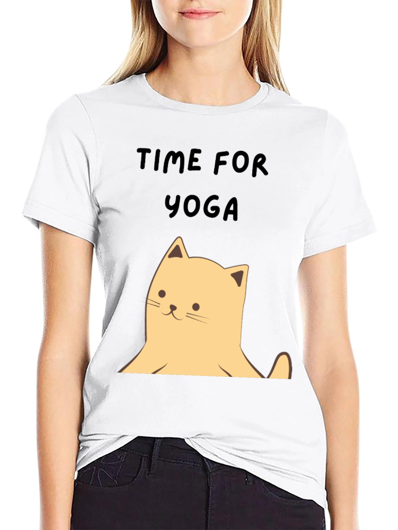 Yoga Cat Graphic Tee - Soft Cotton Unisex T-Shirt