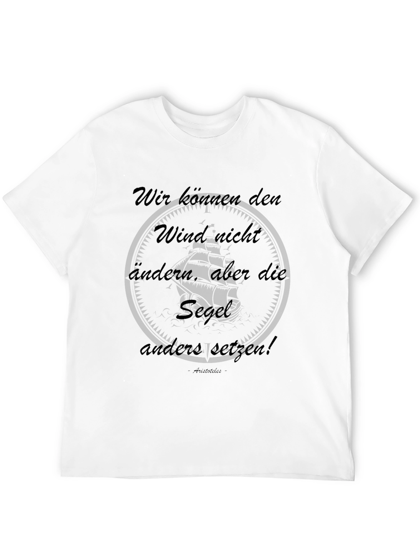 Sailing Quote Graphic Tee - Mens Black T-Shirt