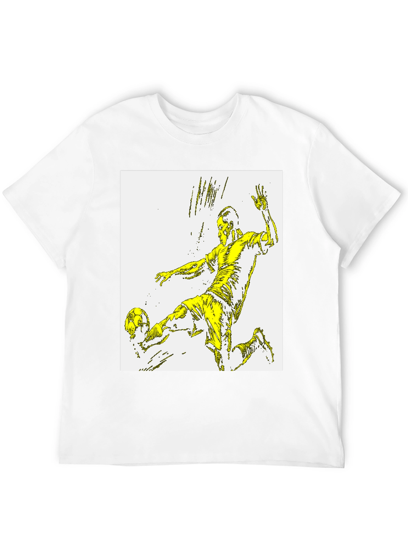 Soccer Player Graphic Tee - Black