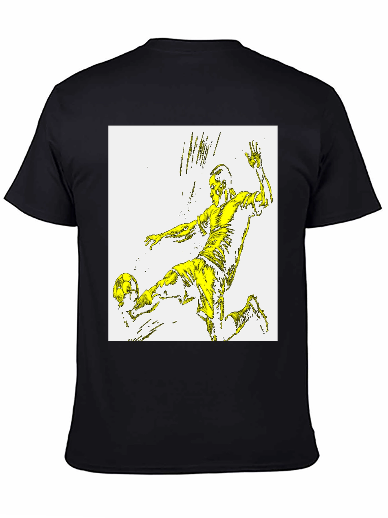 Soccer Player Graphic Tee - Black