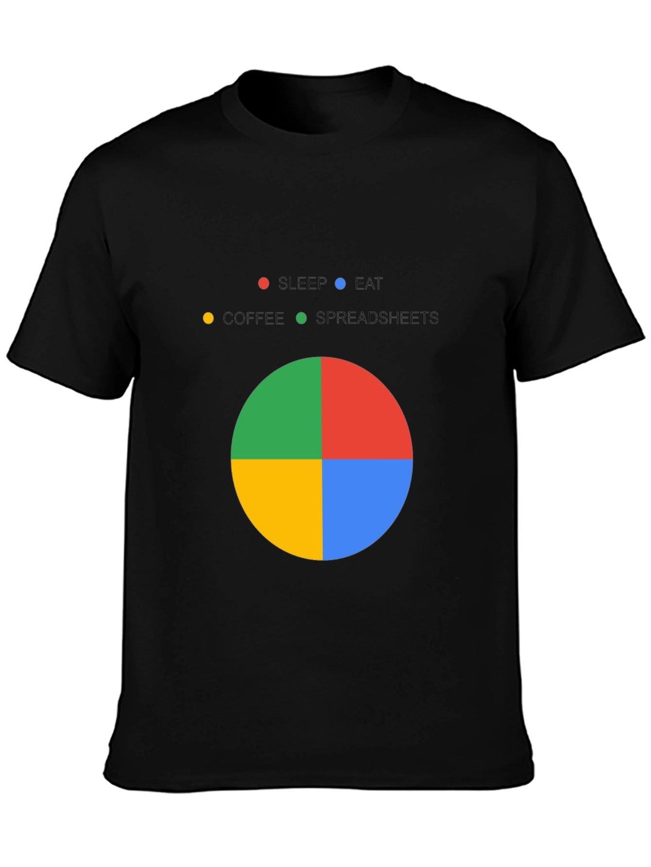 Spreadsheet Pie Chart T-Shirt - Excel Lover Gift