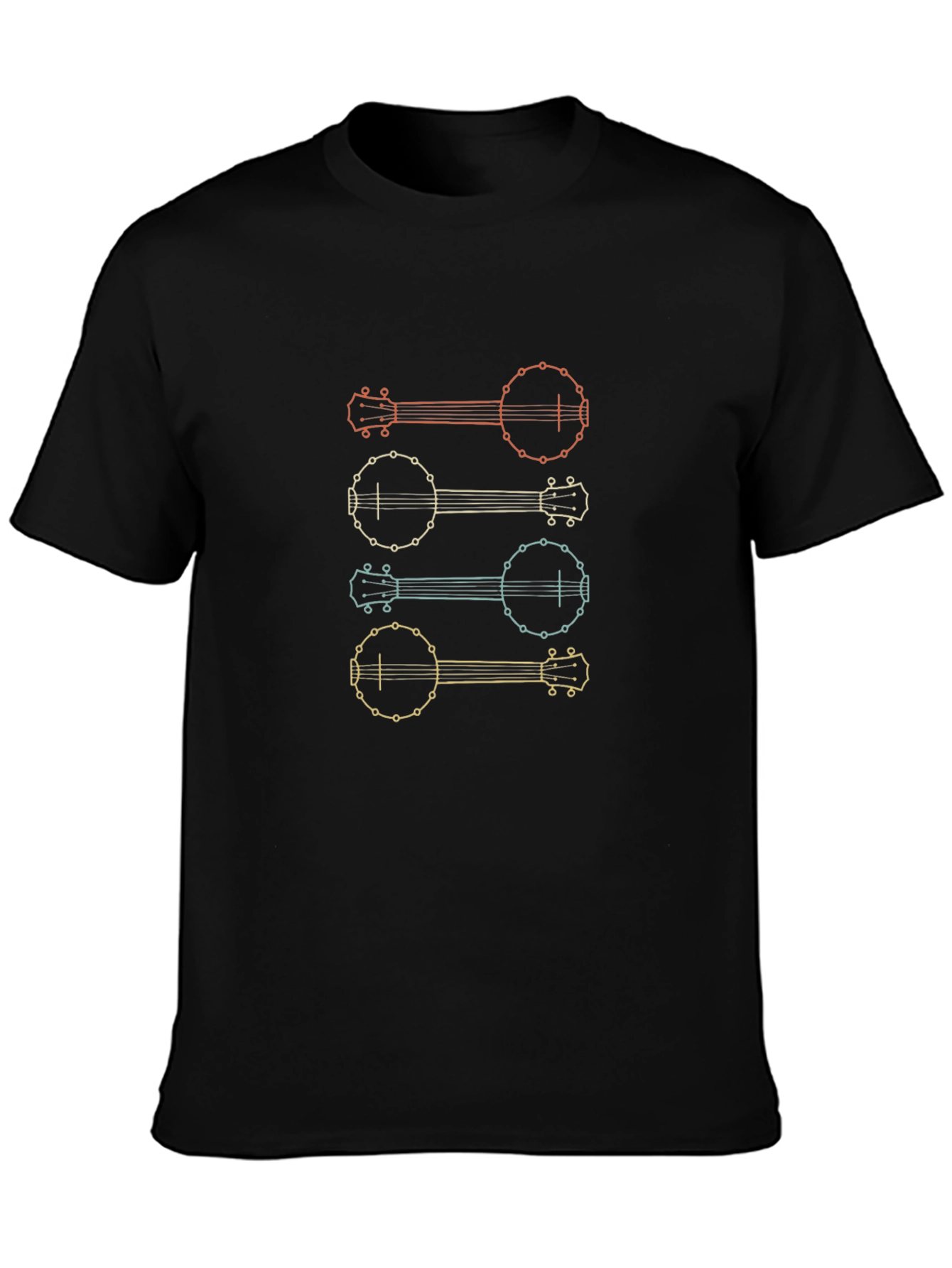 Retro Banjo Graphic Tee - Musical Instrument T-Shirt