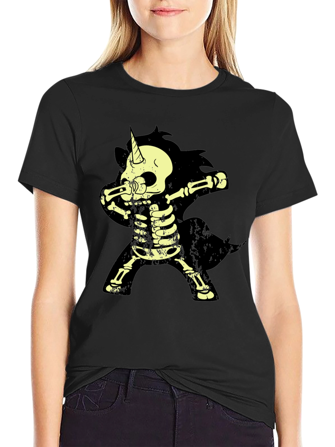 Unicorn Skeleton Dab T-Shirt - Halloween