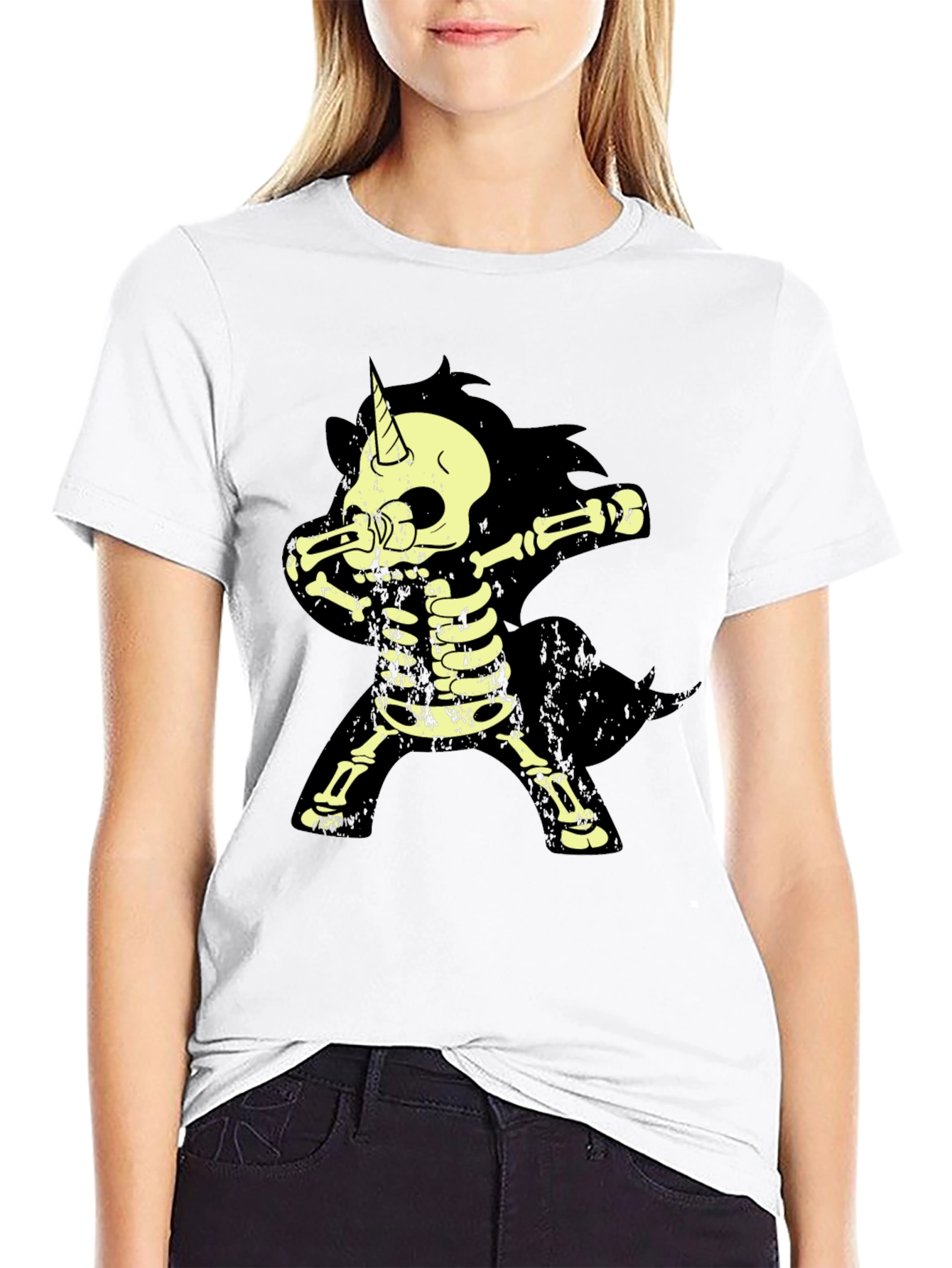 Unicorn Skeleton Dab T-Shirt - Halloween
