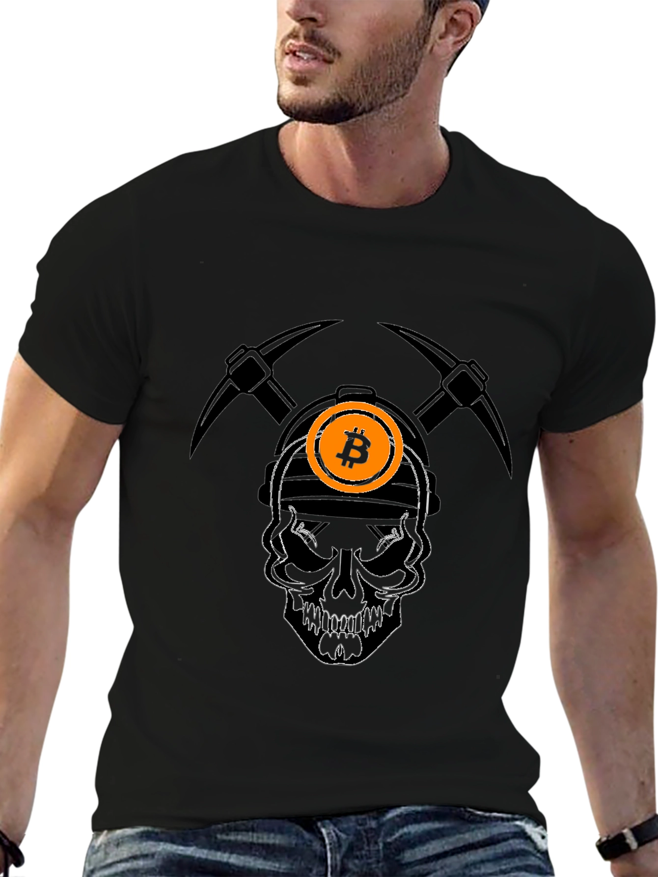 Bitcoin Miner Skull T-Shirt - Crypto Tee