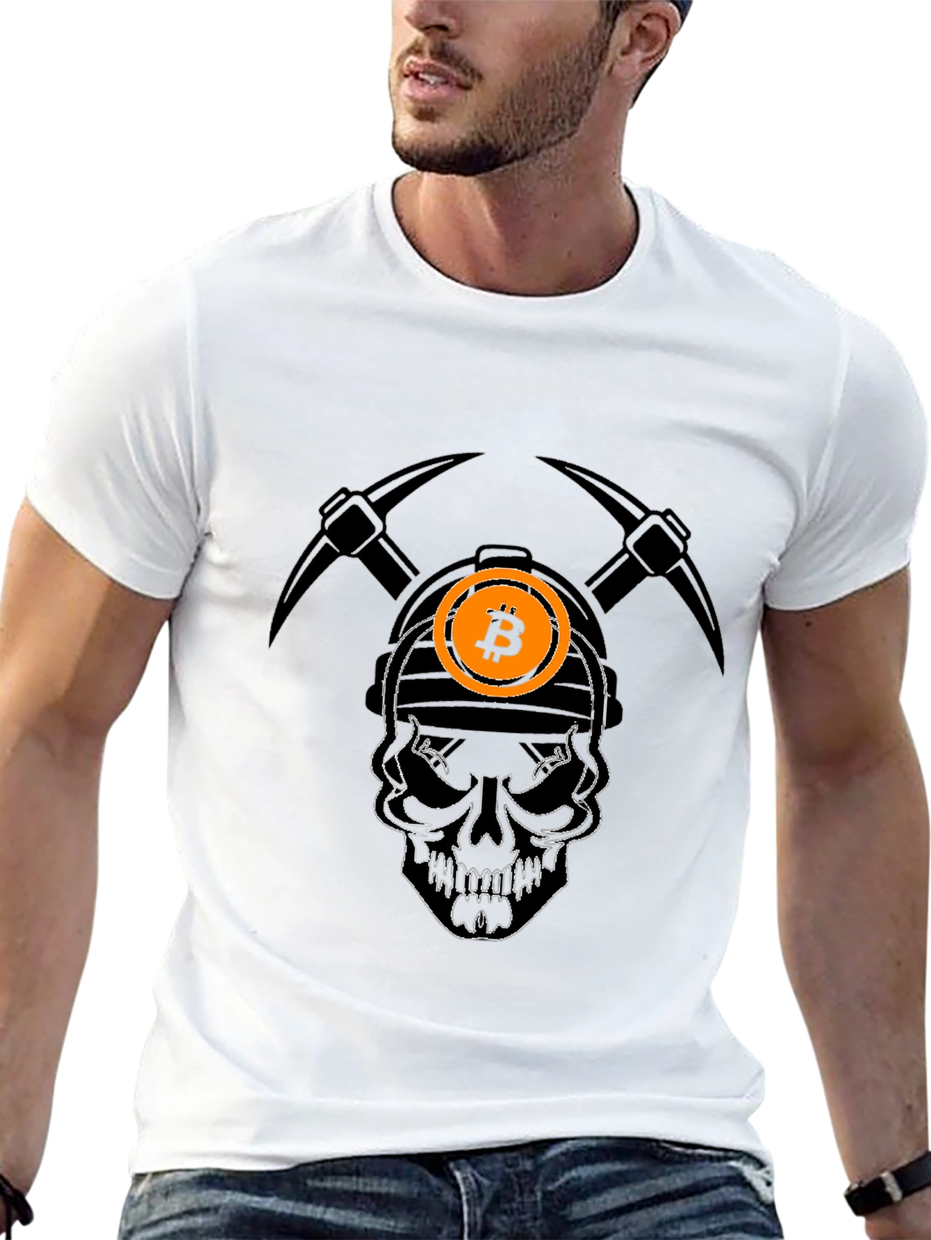 Bitcoin Miner Skull T-Shirt - Crypto Tee