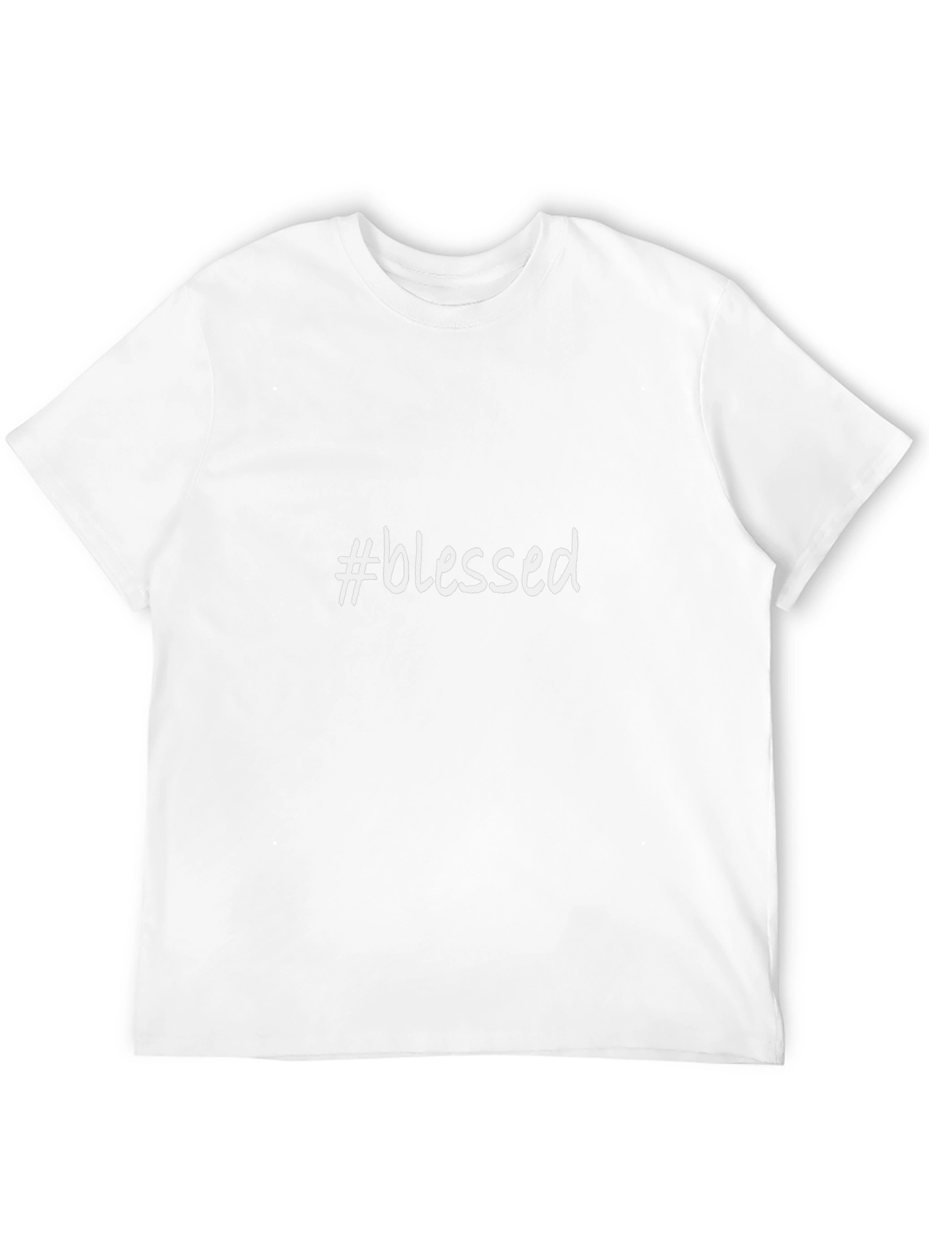 #blessed Graphic Print Black Cotton T-Shirt